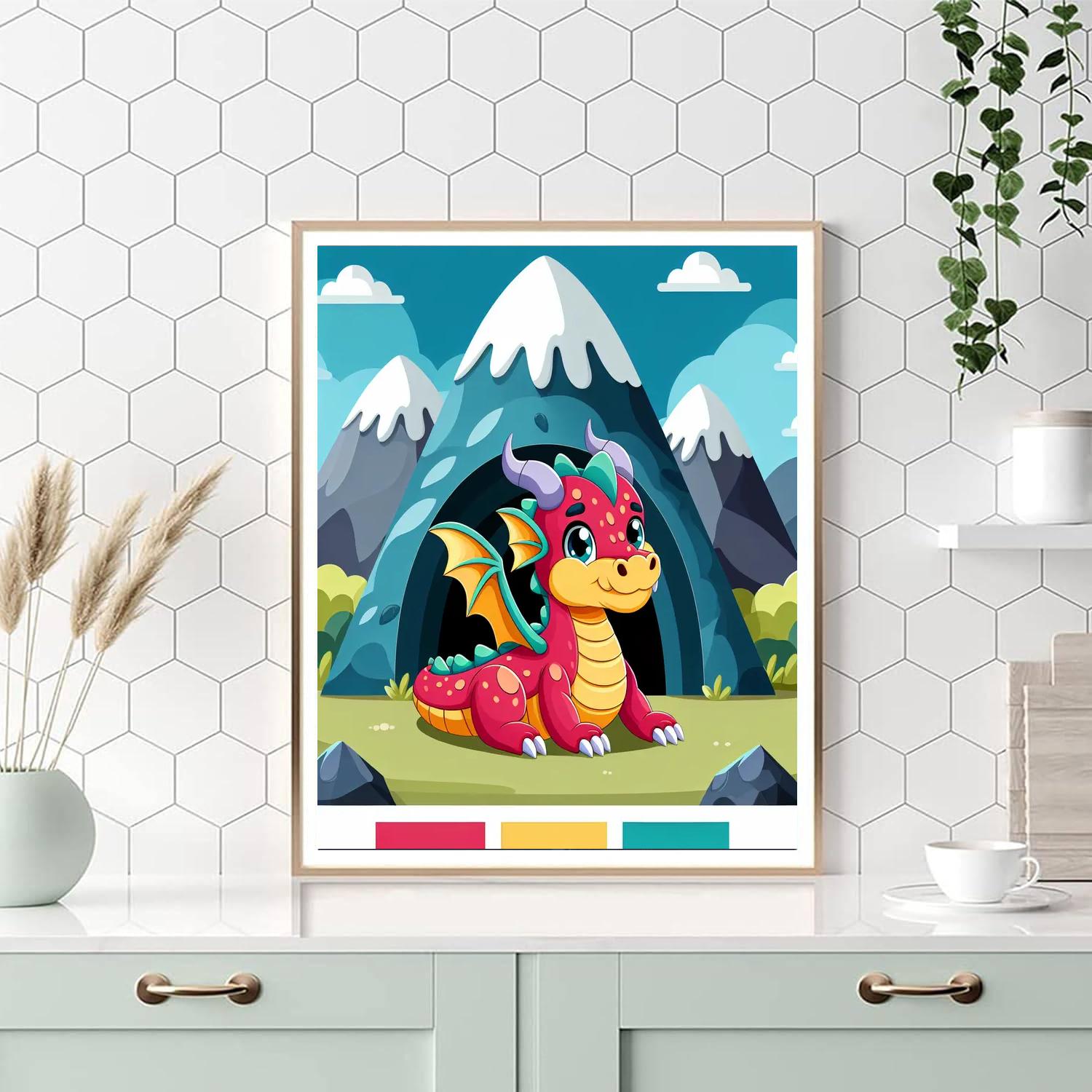 The Happy Dragon DIY Paint By Numbers