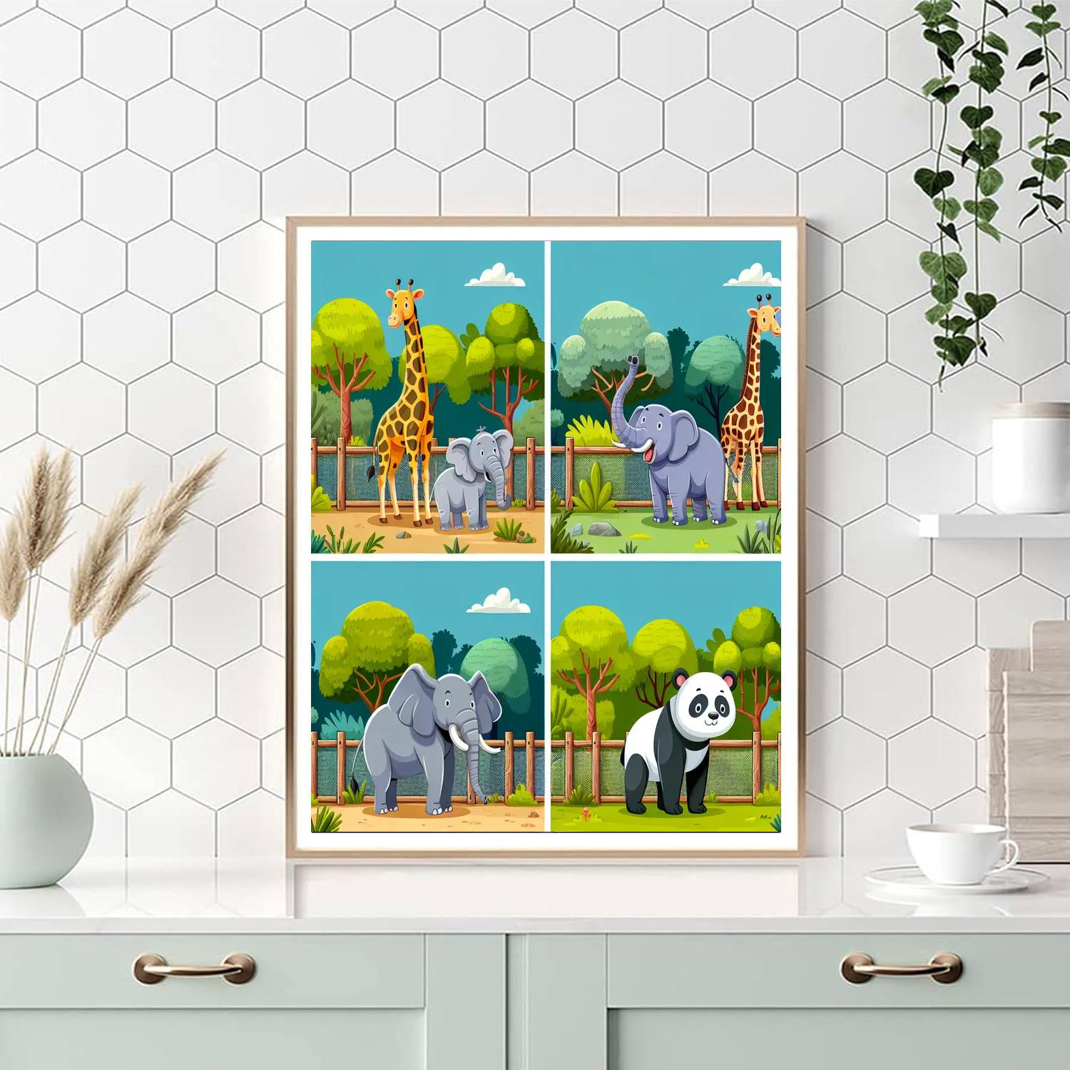 Zoo Animals Extravaganza Painting Number Kit