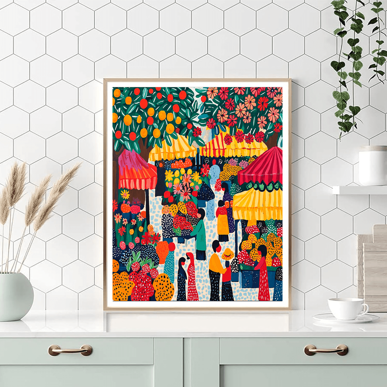 Henri Matisse Inspired Charming Market Scene  Paint By Numbers Kits