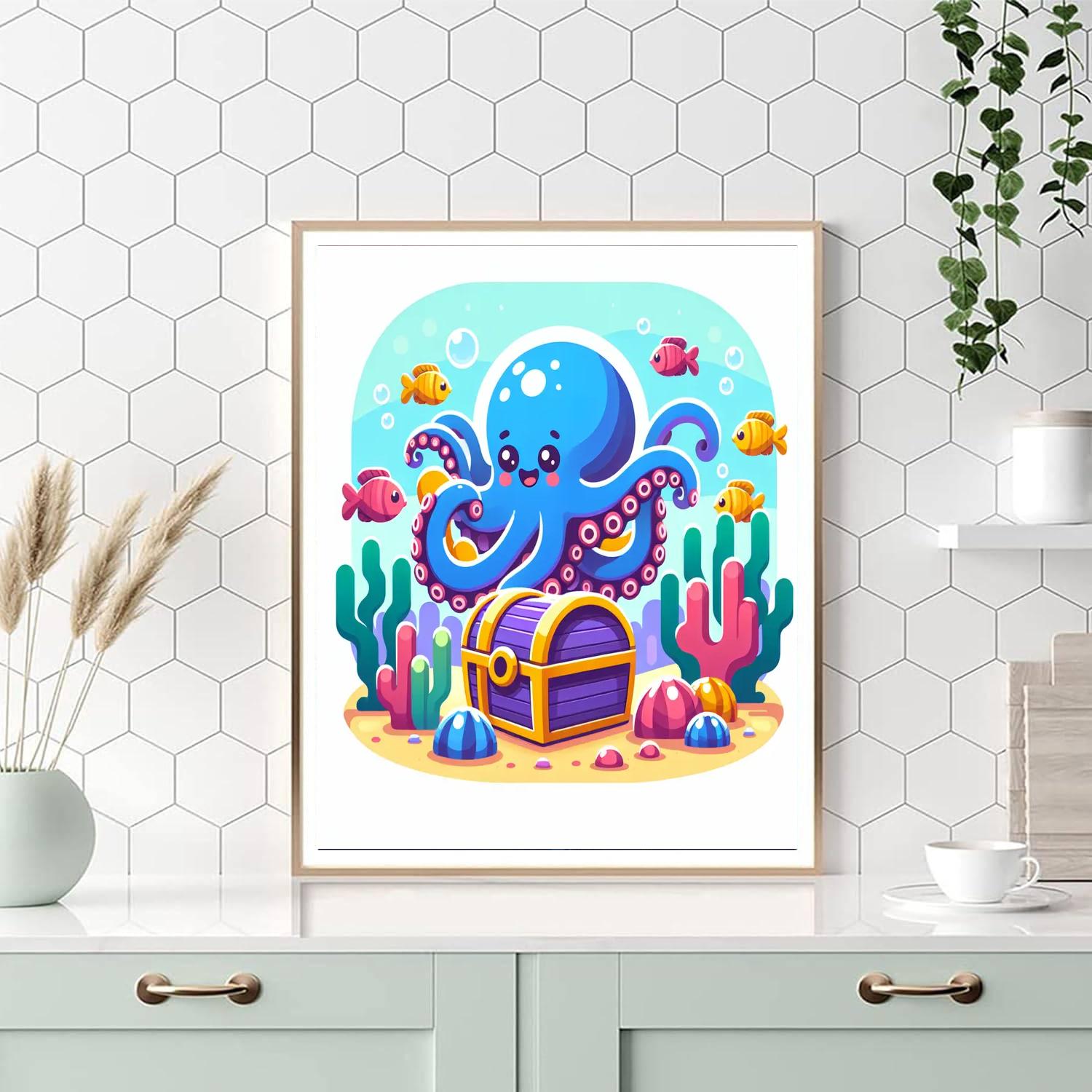 Ocean's Treasure Hunt Number Painting