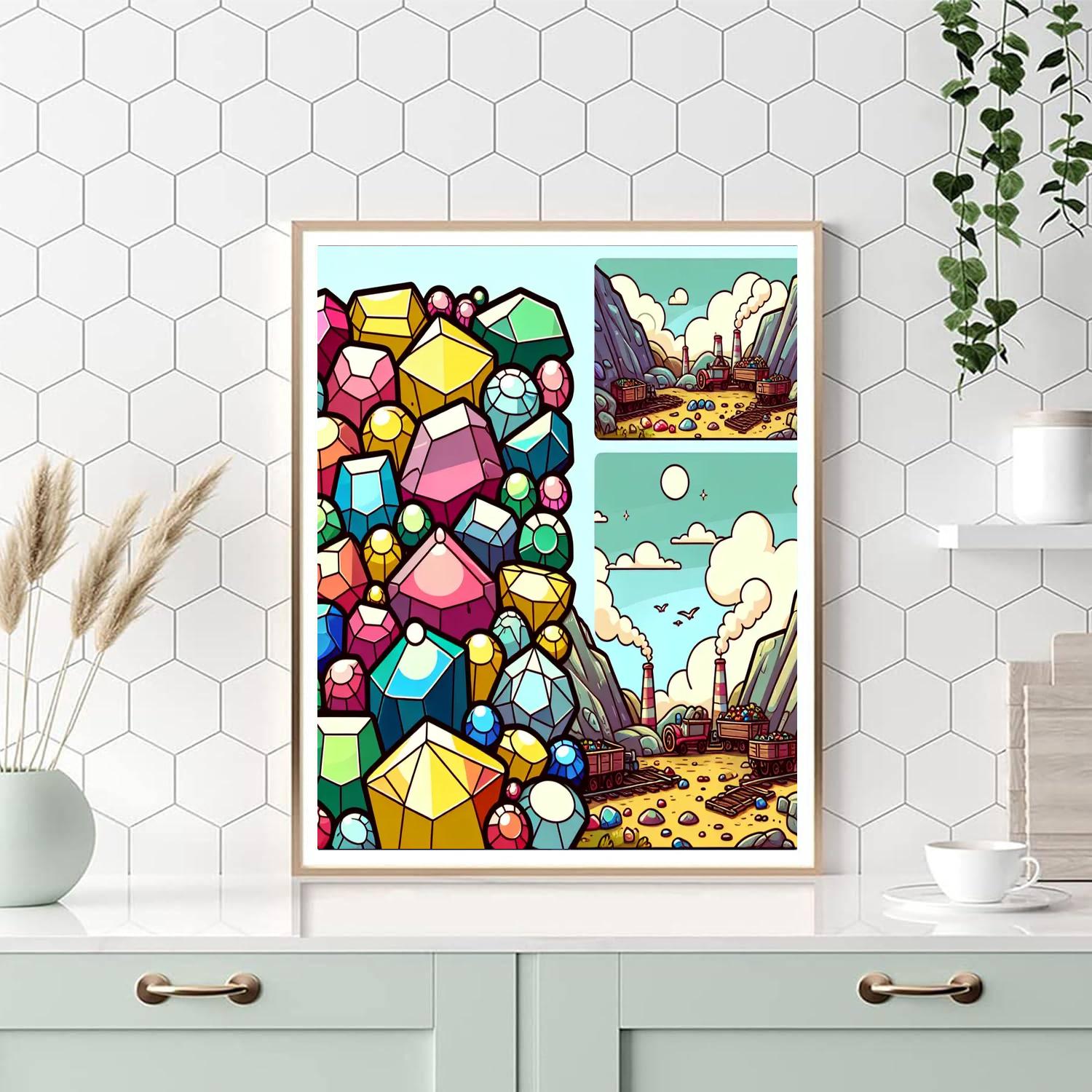 Glistening Gemstones Painting By Numbers Kit