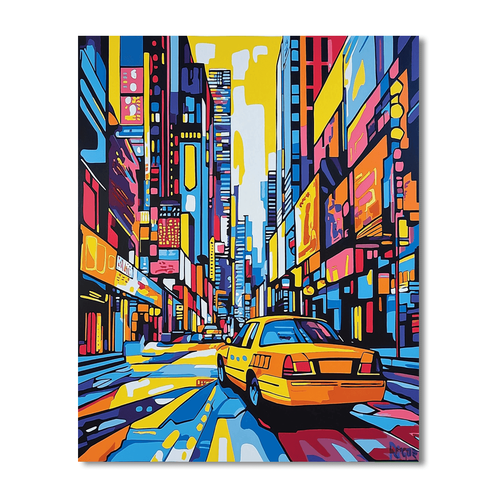 Roy Lichtenstein Inspired Vibrant Streets  Paint By Numbers Art