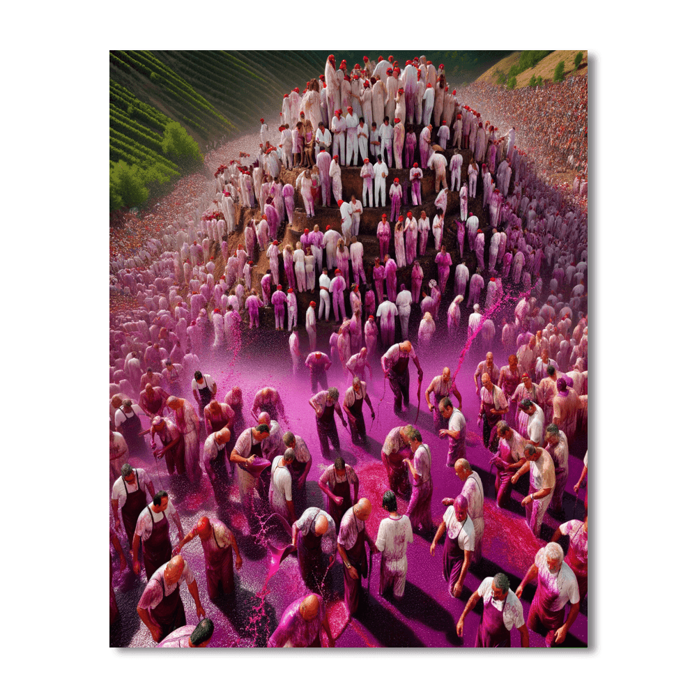 San Vino Wine Fight - Spain Paint By Numbers Kits