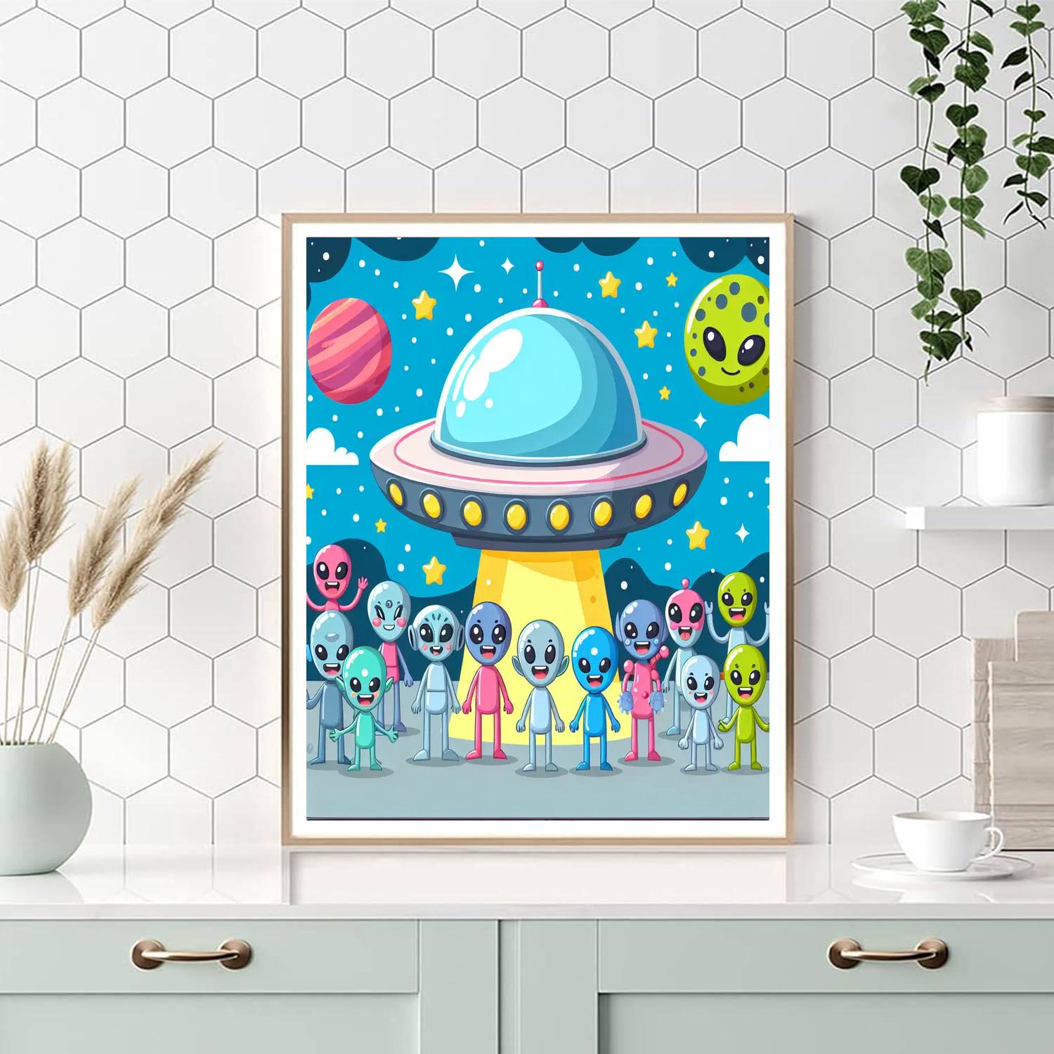 Alien Space Camp Numbered Painting Kits