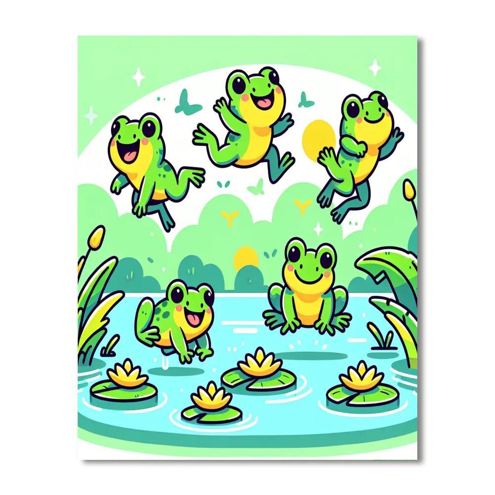 Friendly Frogs Numbered Painting Kits