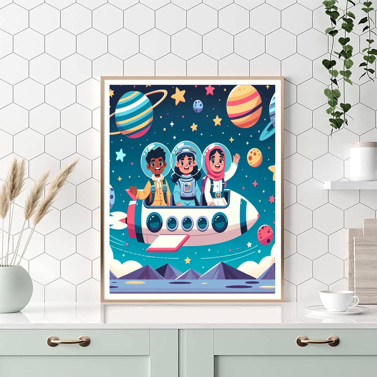 Galactic Travel Team Number Painting