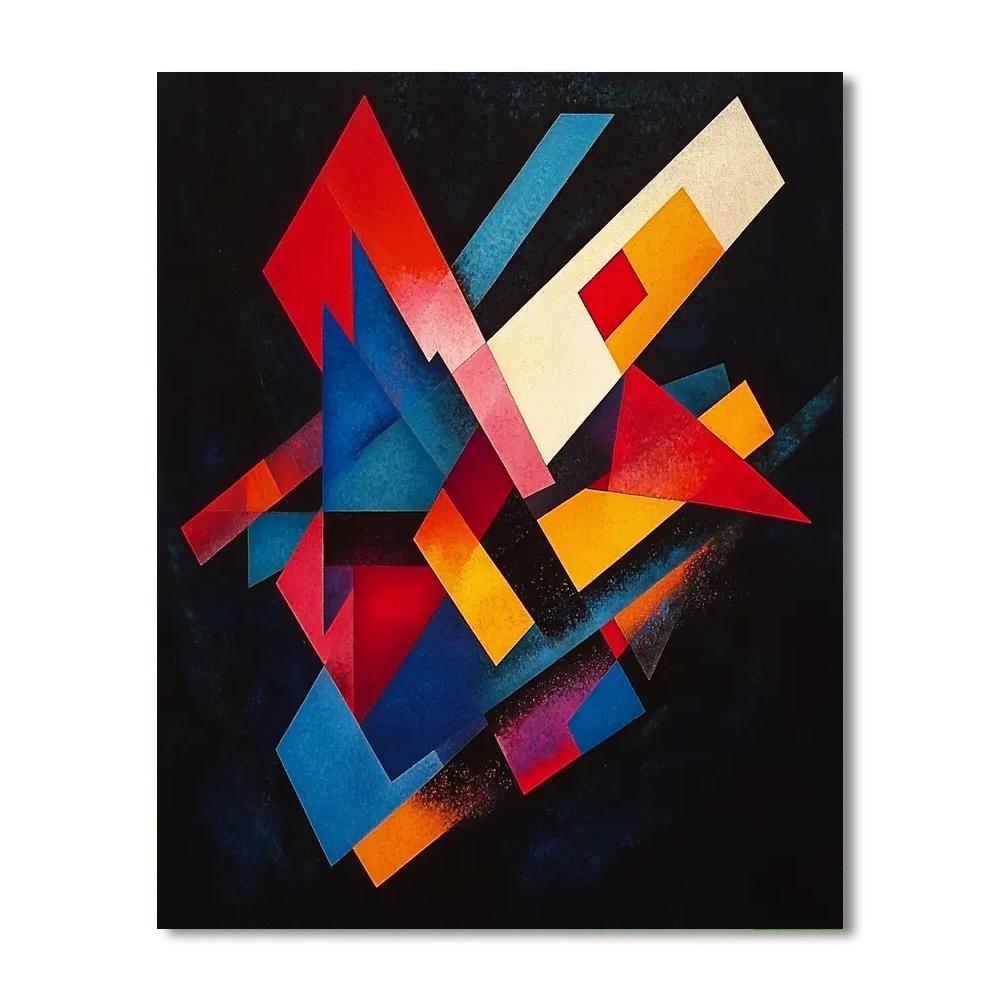 Kazimir Malevich Inspired Prismatic Focus  Paint By Color