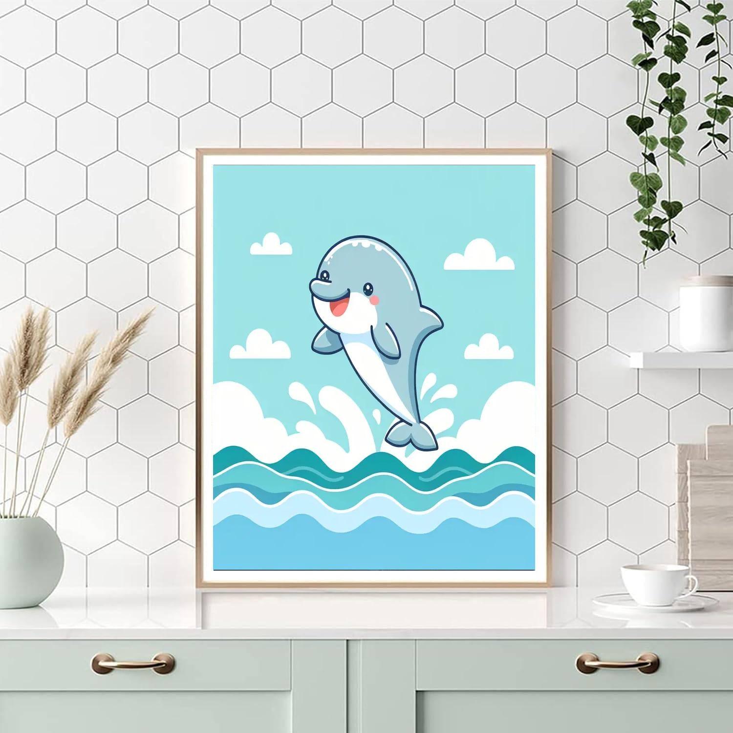 Merry Dolphin Paint By Numbers