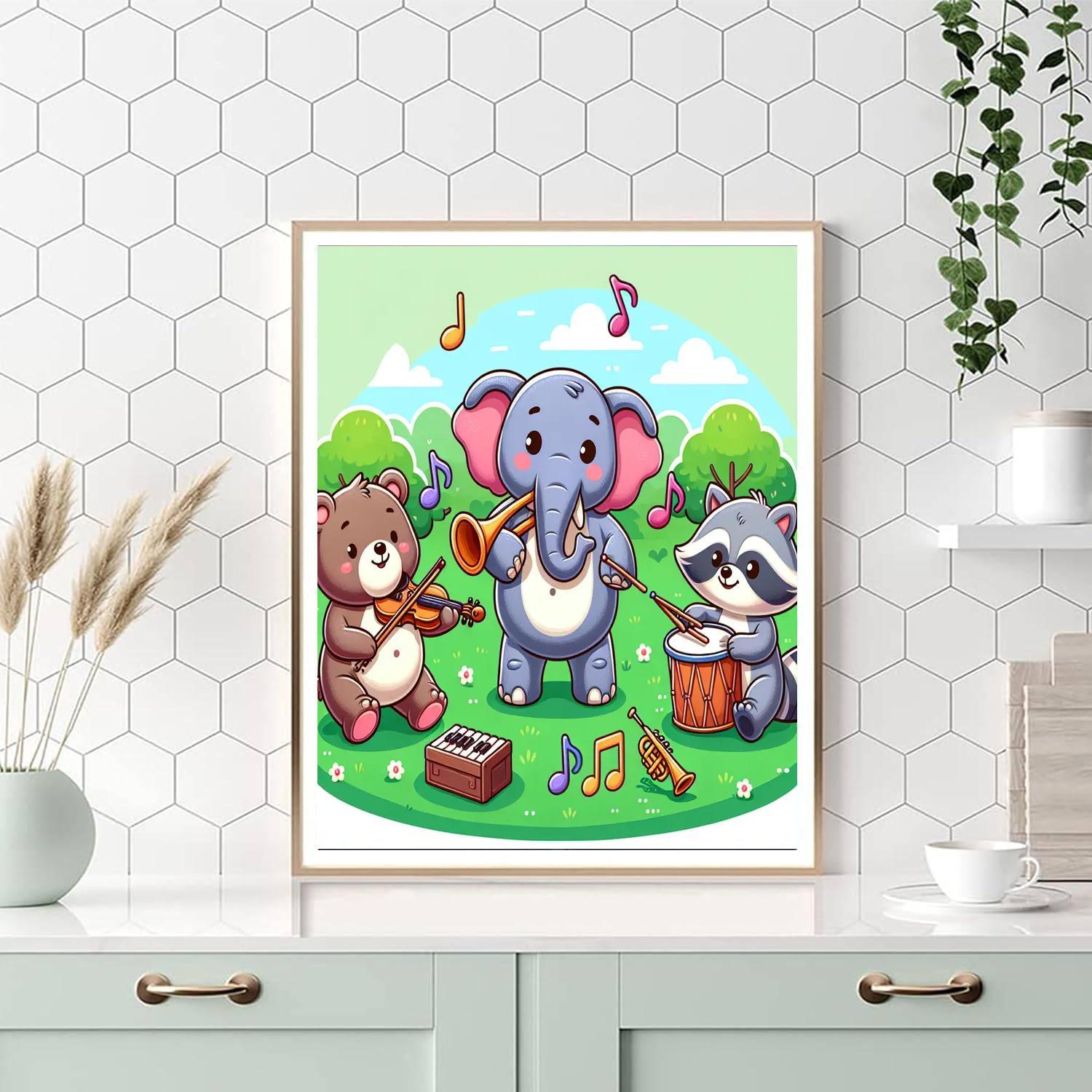 Animal Orchestra Painting Number Kit