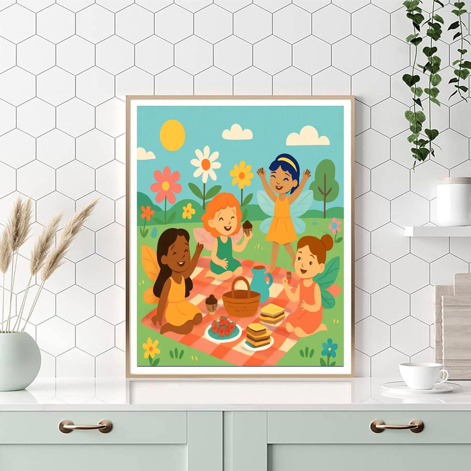 Charming Fairy Picnic DIY Paint By Numbers
