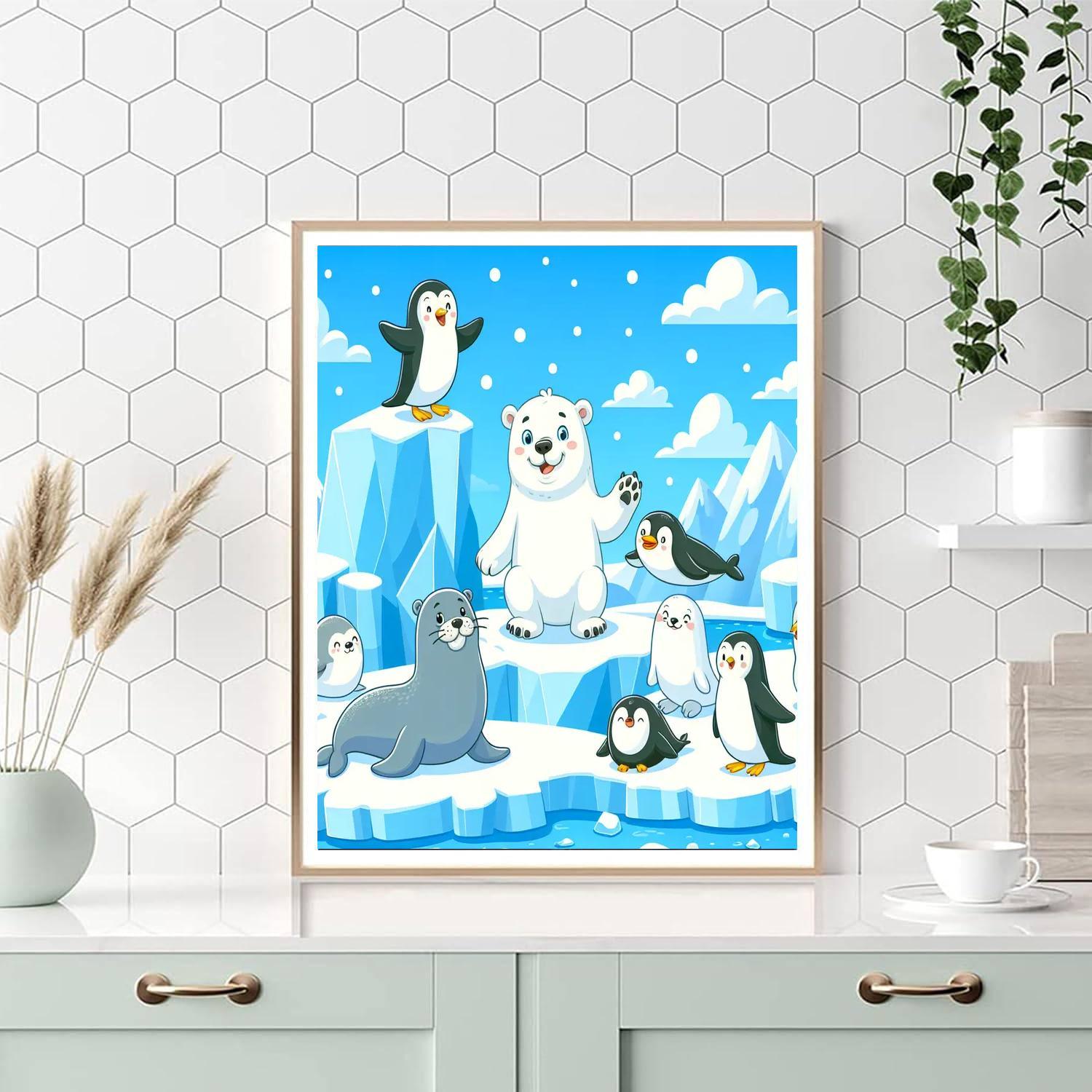 Cheerful Arctic Friends Paint By Numbers Kits