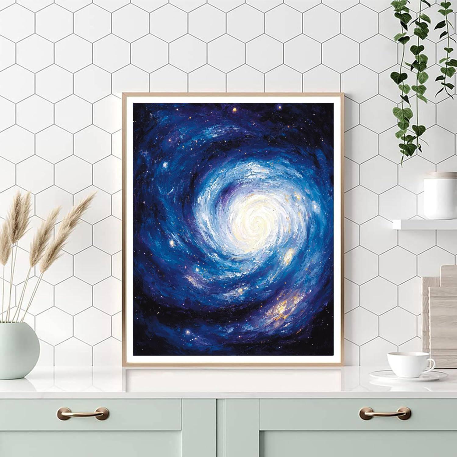 Caravaggio Inspired Celestial Shadow Dance  Paint By Numbers Art