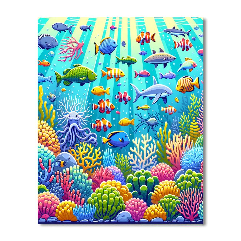 Radiant Reef Rendezvous Numbered Painting Kits