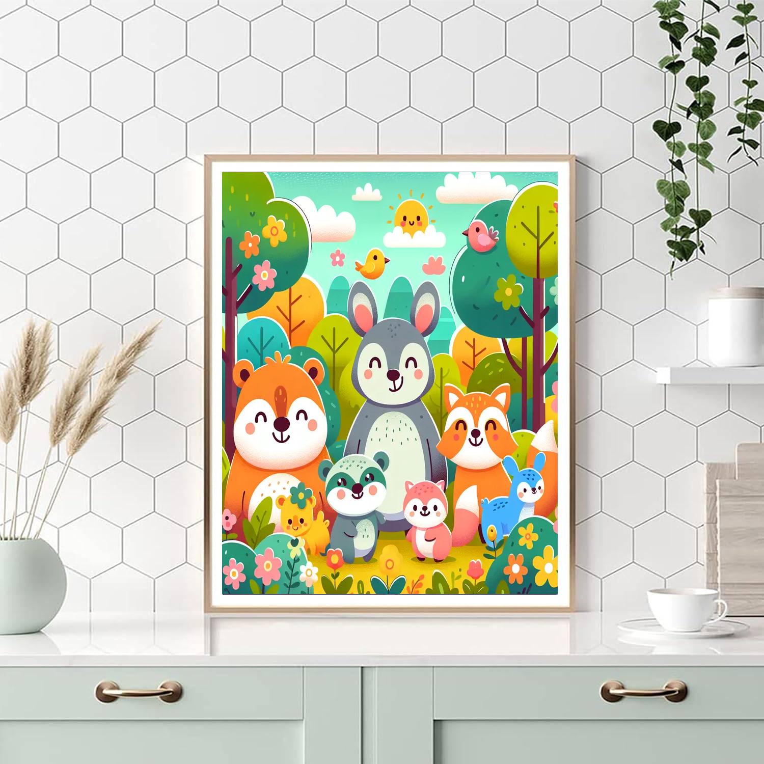 Lovely Forest Friends Paint By Numbers Art