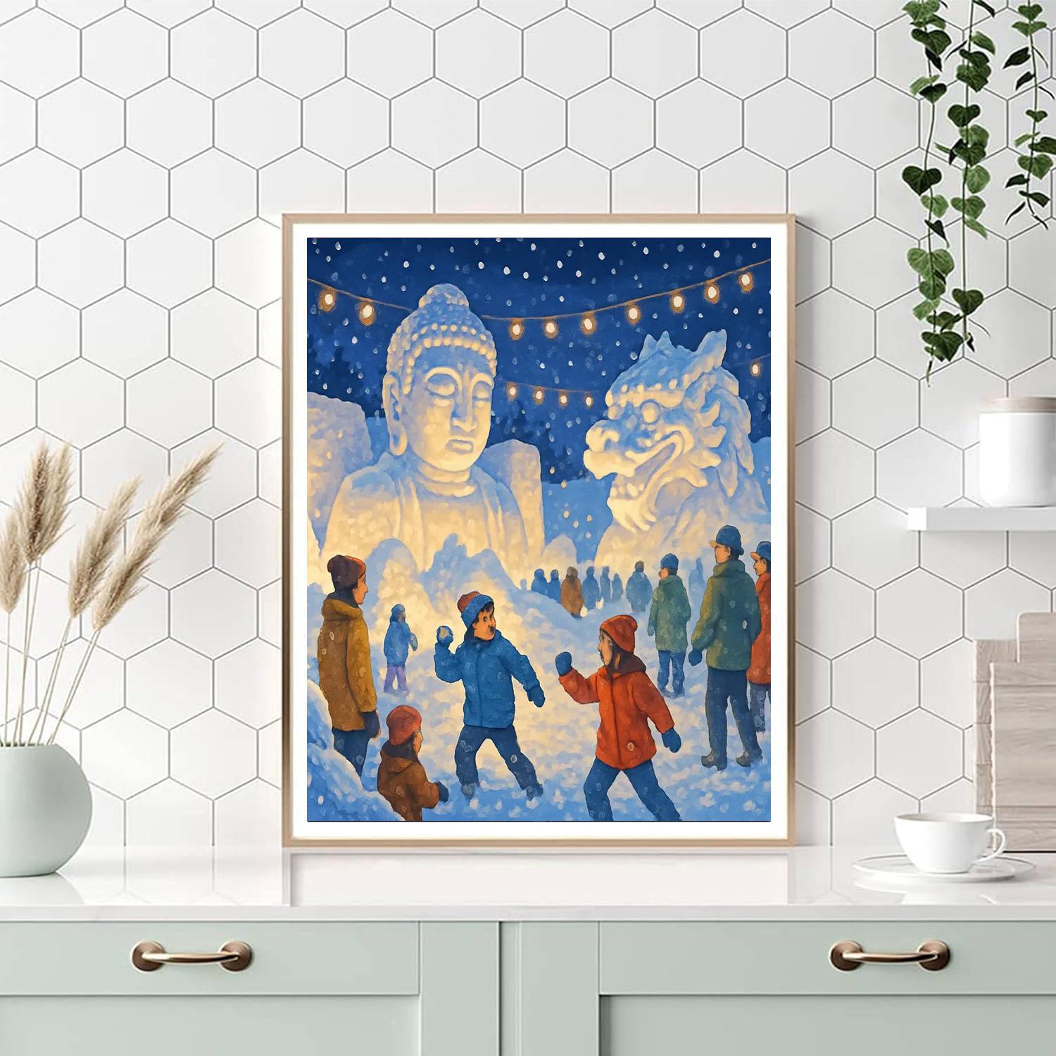 Ojiya Snow Festival - Japan Painting Number Kit