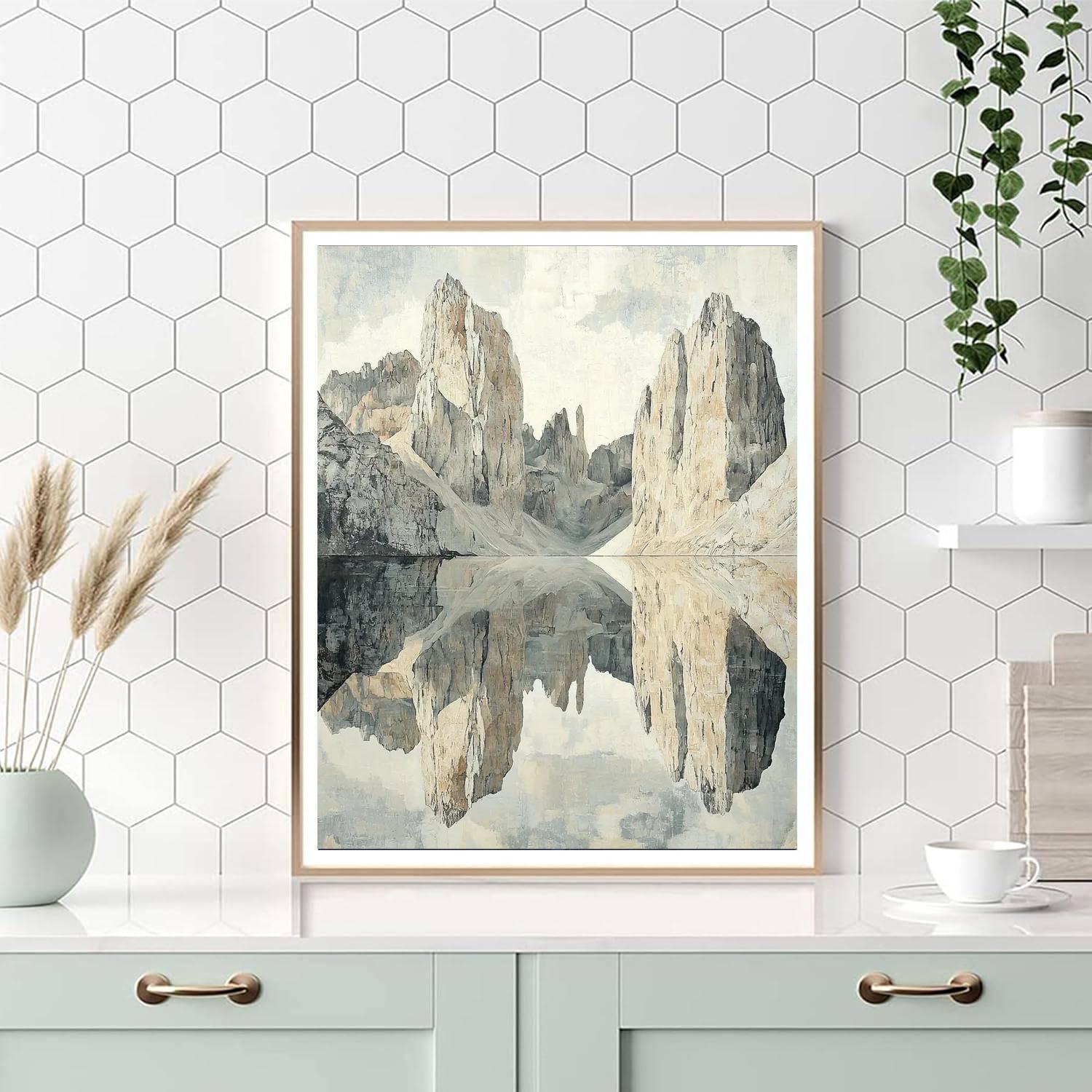 Michelangelo Inspired Timeless Beauty Of Mountains  Paint By Color