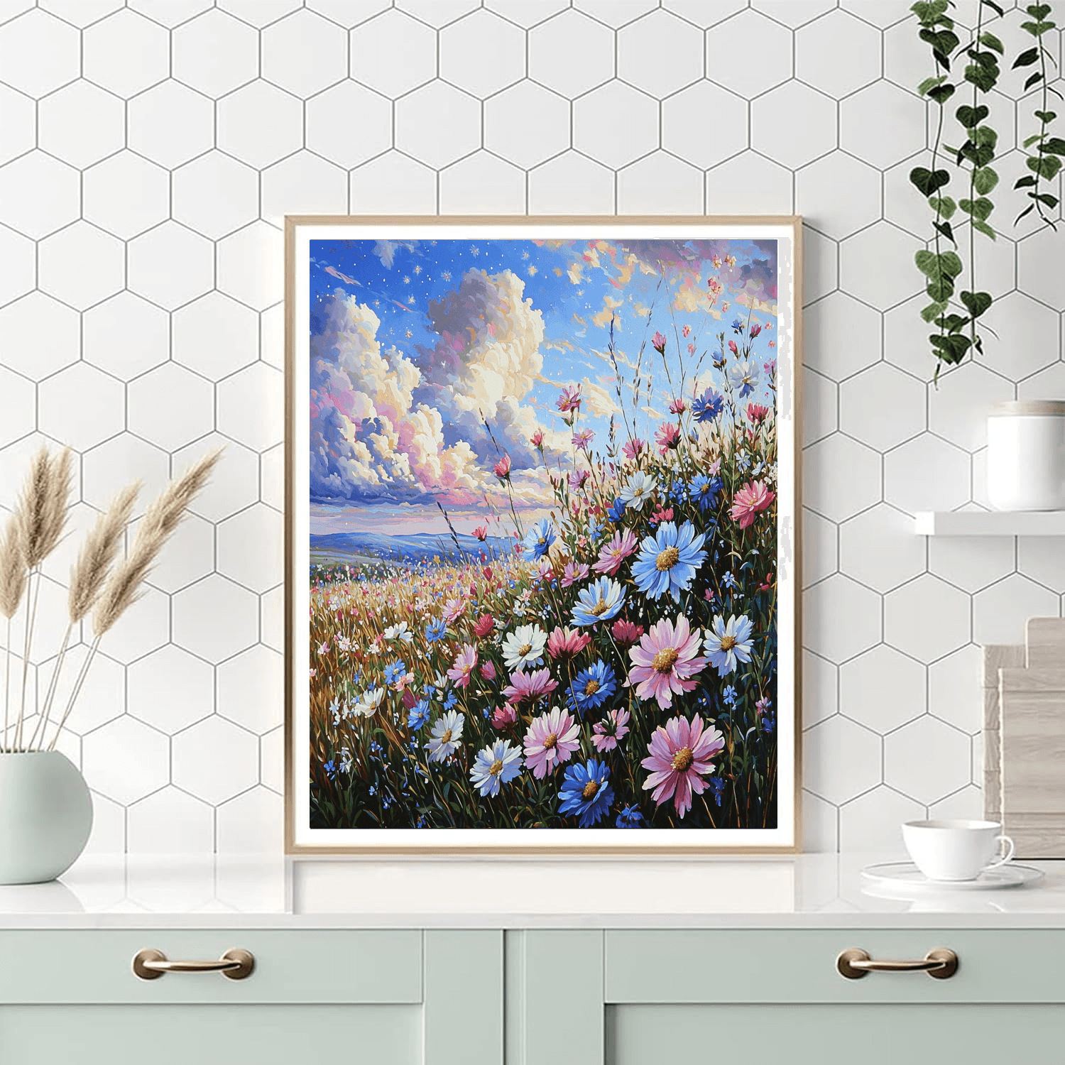 Sandro Botticelli Inspired Celestial Meadow Blossoms  Paint By Numbers Kits