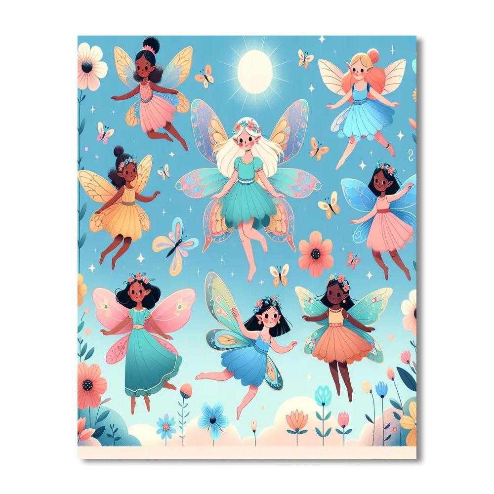 Frolicsome Fairies Number Painting