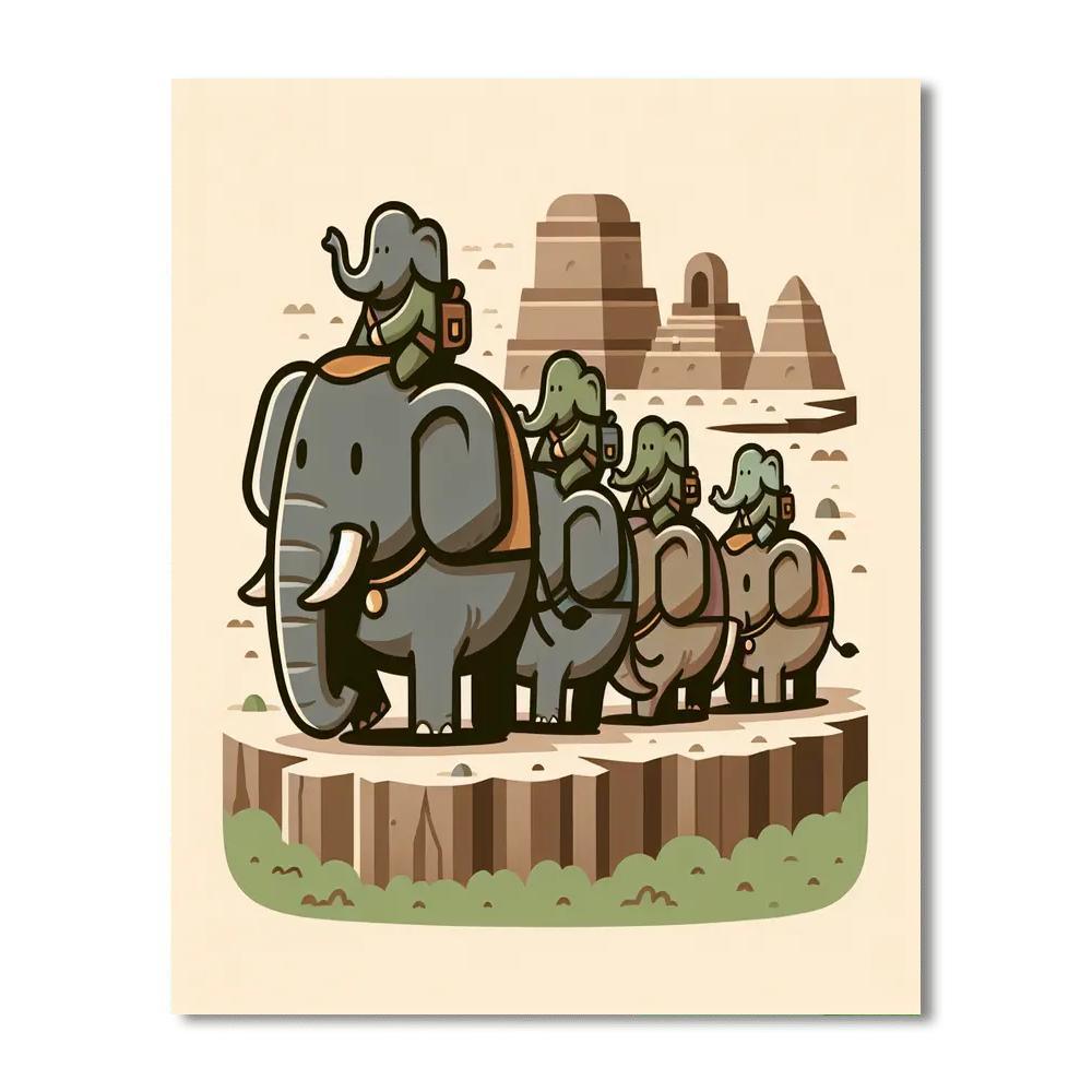 Enlightened Elephant Expedition Paint By Color