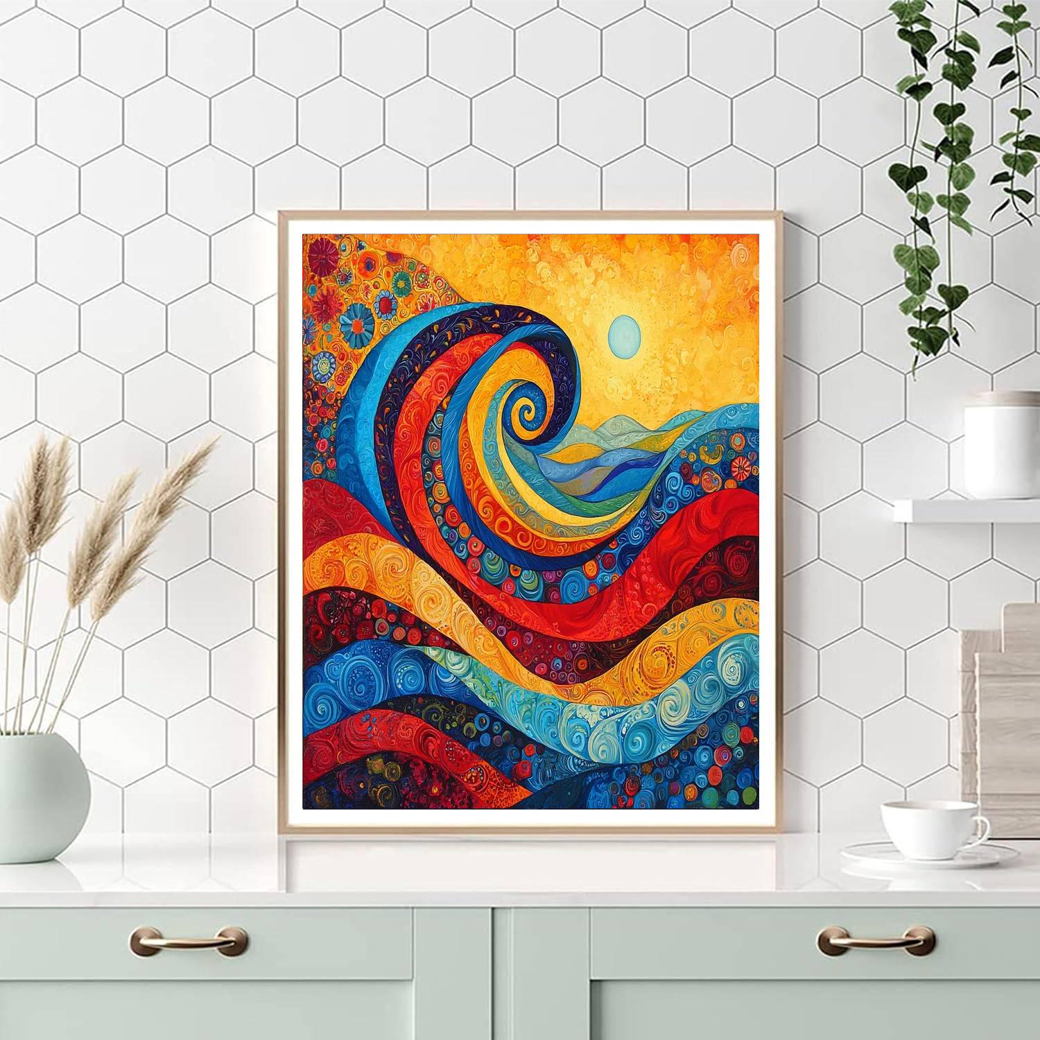 Frida Kahlo Inspired Tidal Waves Of Heritage  Numbered Painting Kits