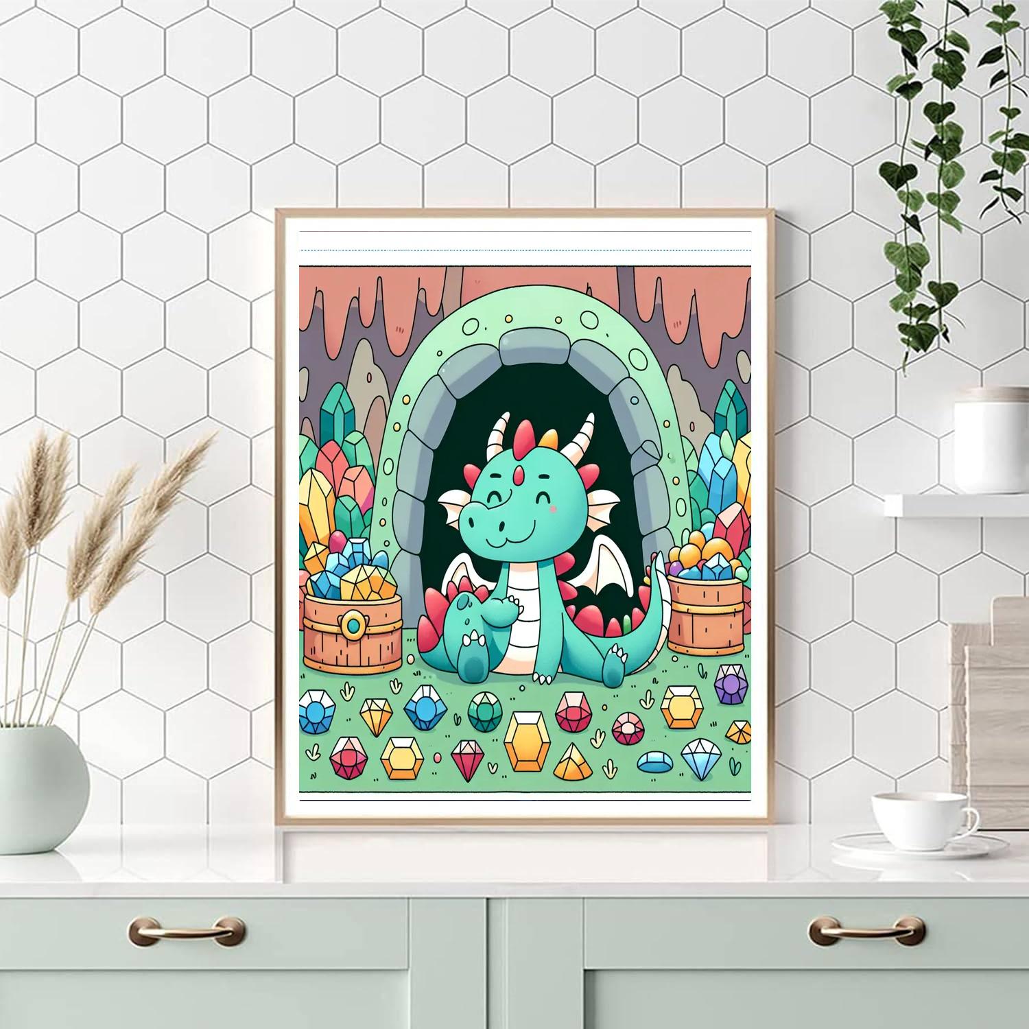 Mystical Dragon Cave Paint By Numbers Art