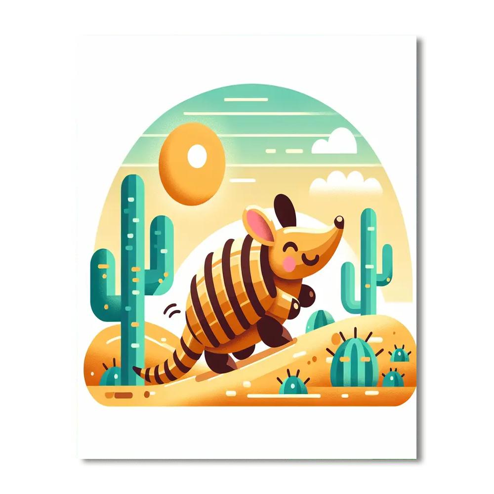 Adventurous Armadillo Painting By Numbers Kit