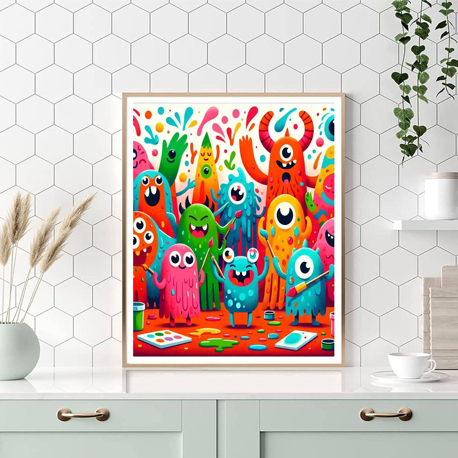 Little Artist Monsters Painting By Numbers Kit