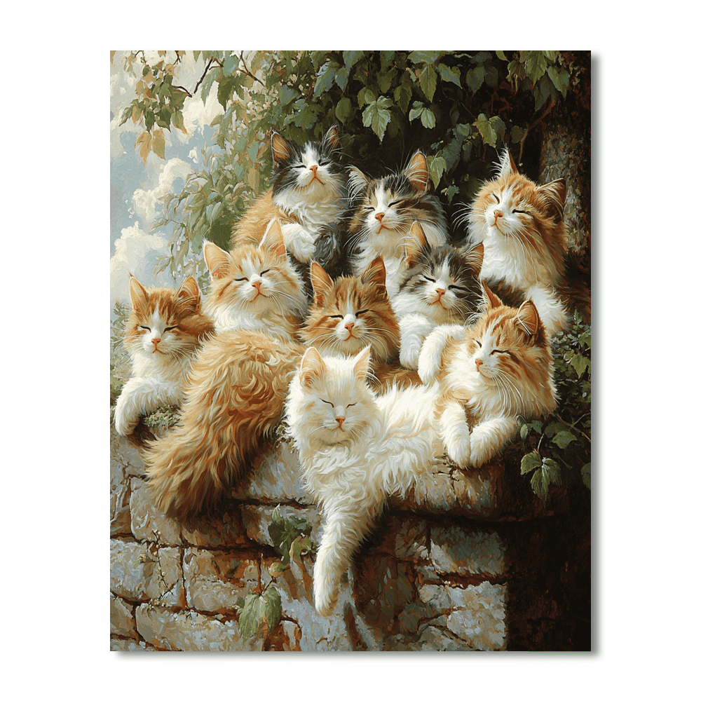Henriette Ronner-Knip Inspired Feline Friends  Paint By Numbers Kits