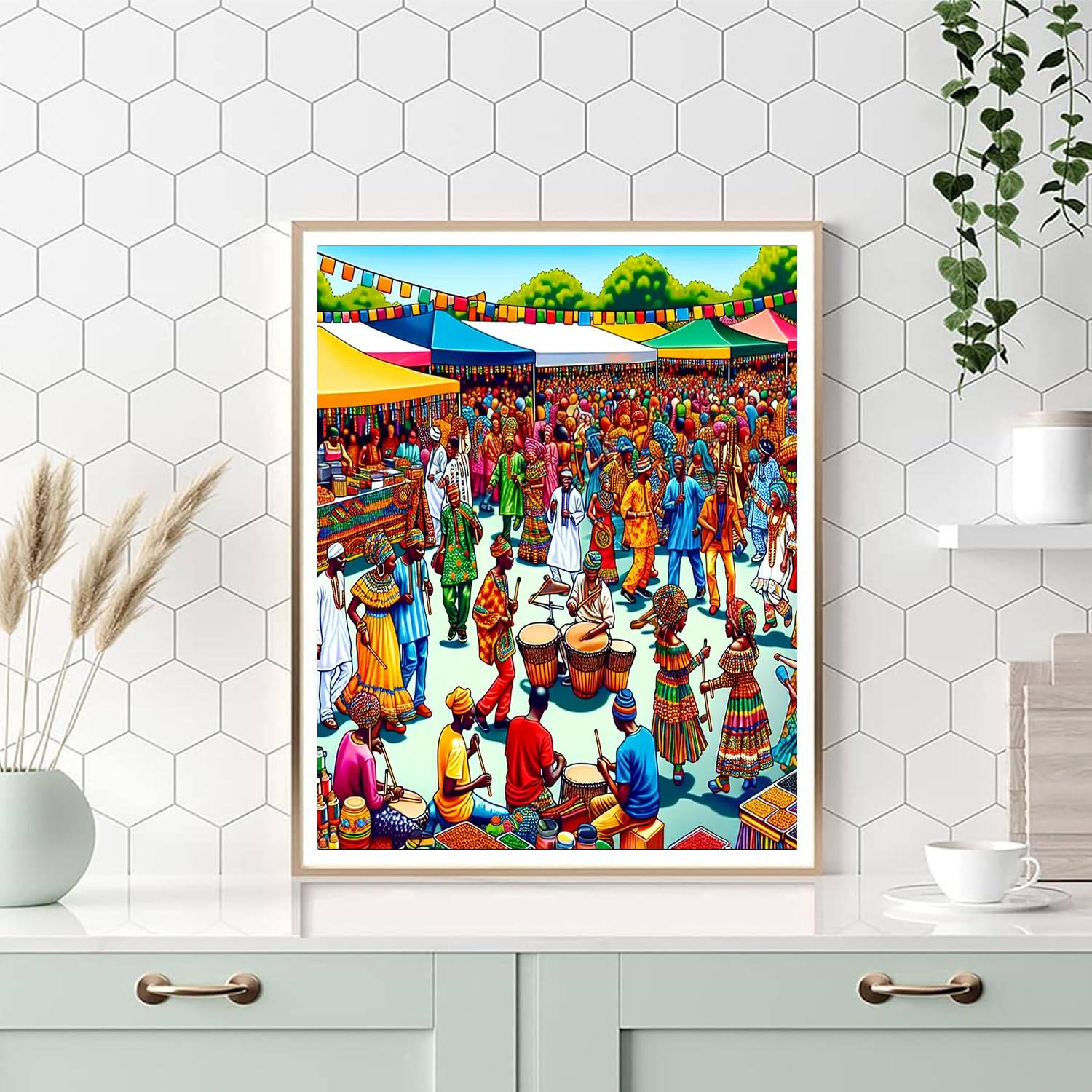Odunde Festival Paint By Numbers Art