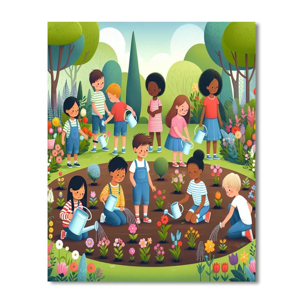 Garden Of Blooming Wonders Numbered Painting Kits