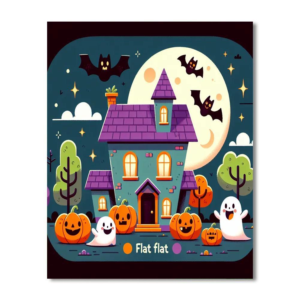 Spooky Halloween Adventure Paint By Numbers Art
