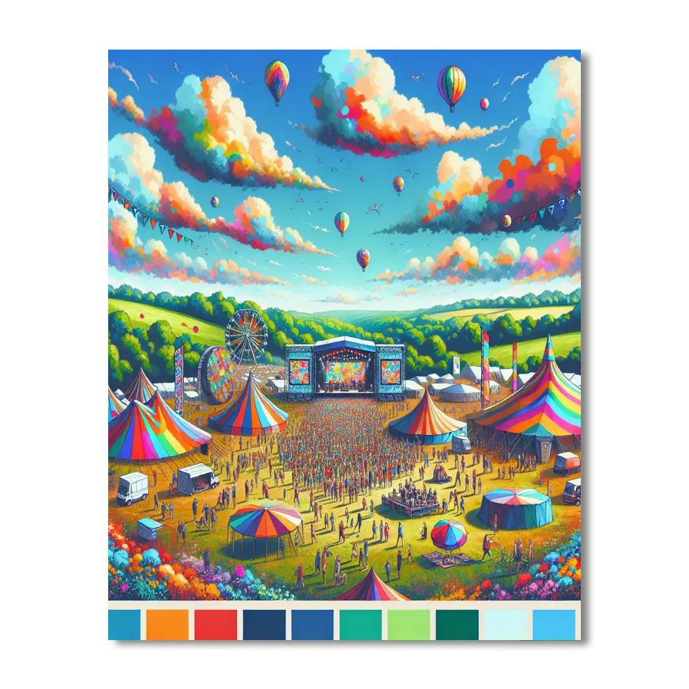 Bonnaroo Music & Arts Festival - Tennessee, Usa Numbered Painting Kits