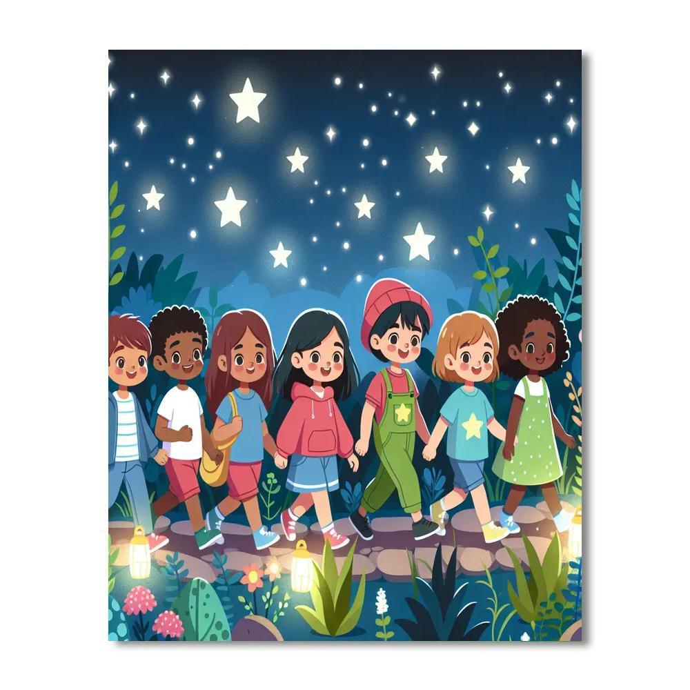 Starlit Garden Adventure Paint By Numbers Kits