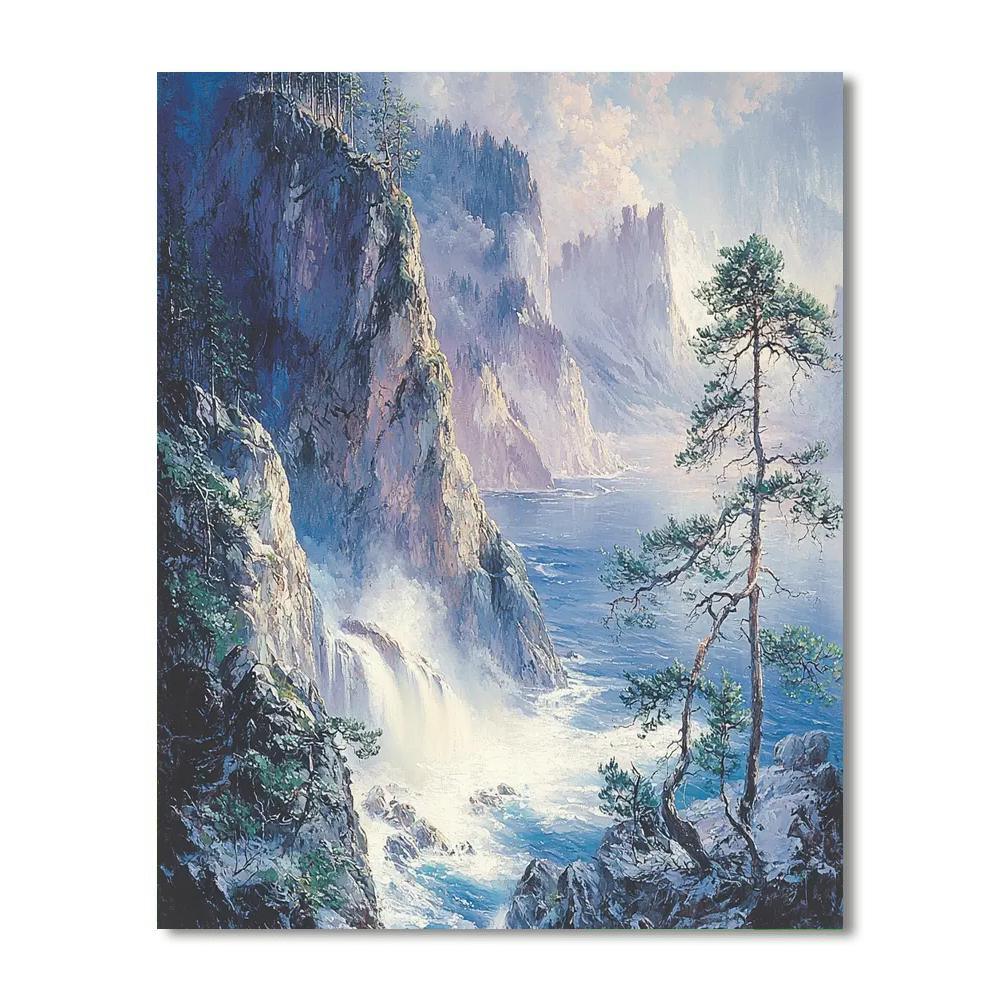 Ivan Aivazovsky Inspired Majestic Nordic Fjord  Paint By Numbers