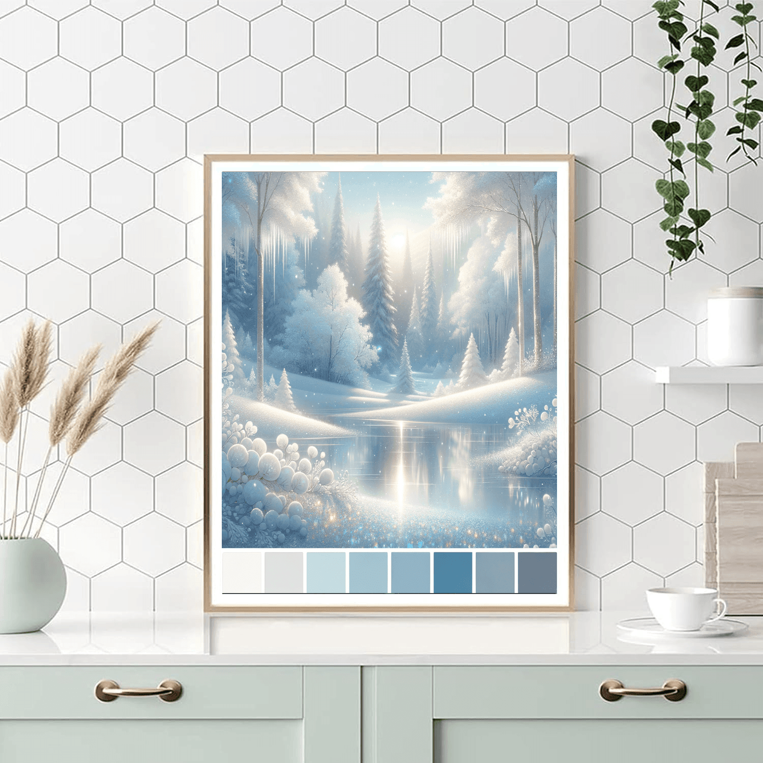 Glistening Ice And Snow Paint By Color