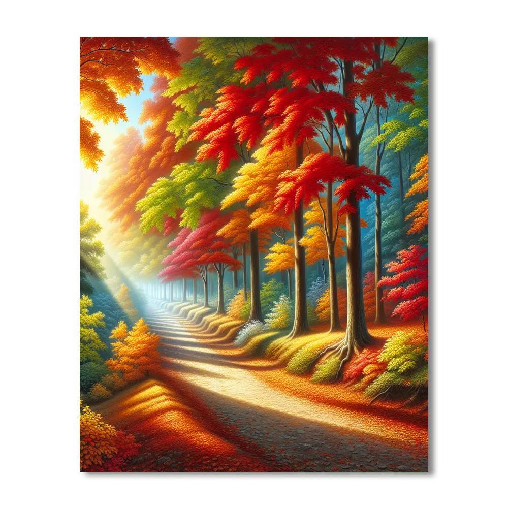 Enchanting Autumn Foliage Numbered Painting Kits