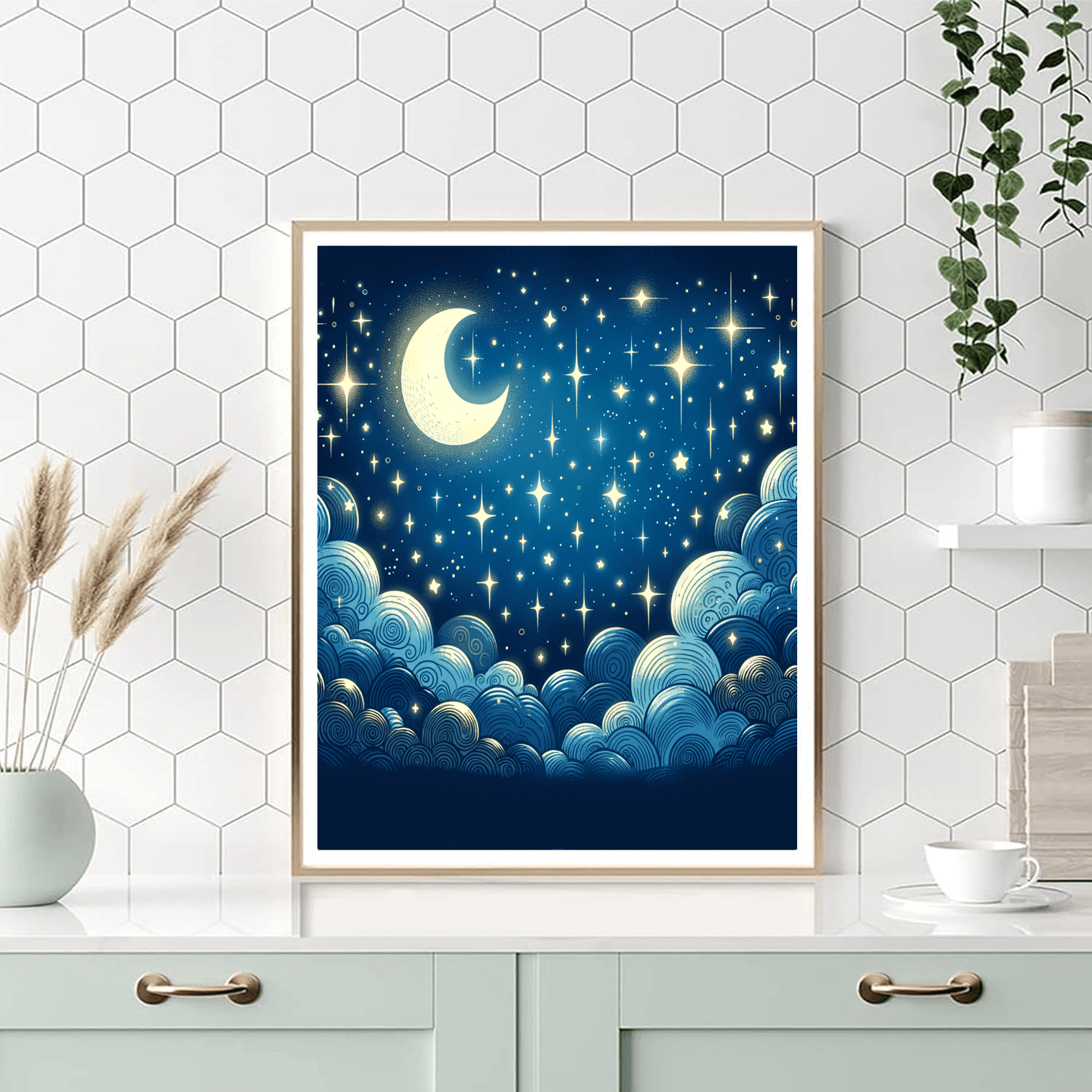 Whimsical Night Sky Paint By Number