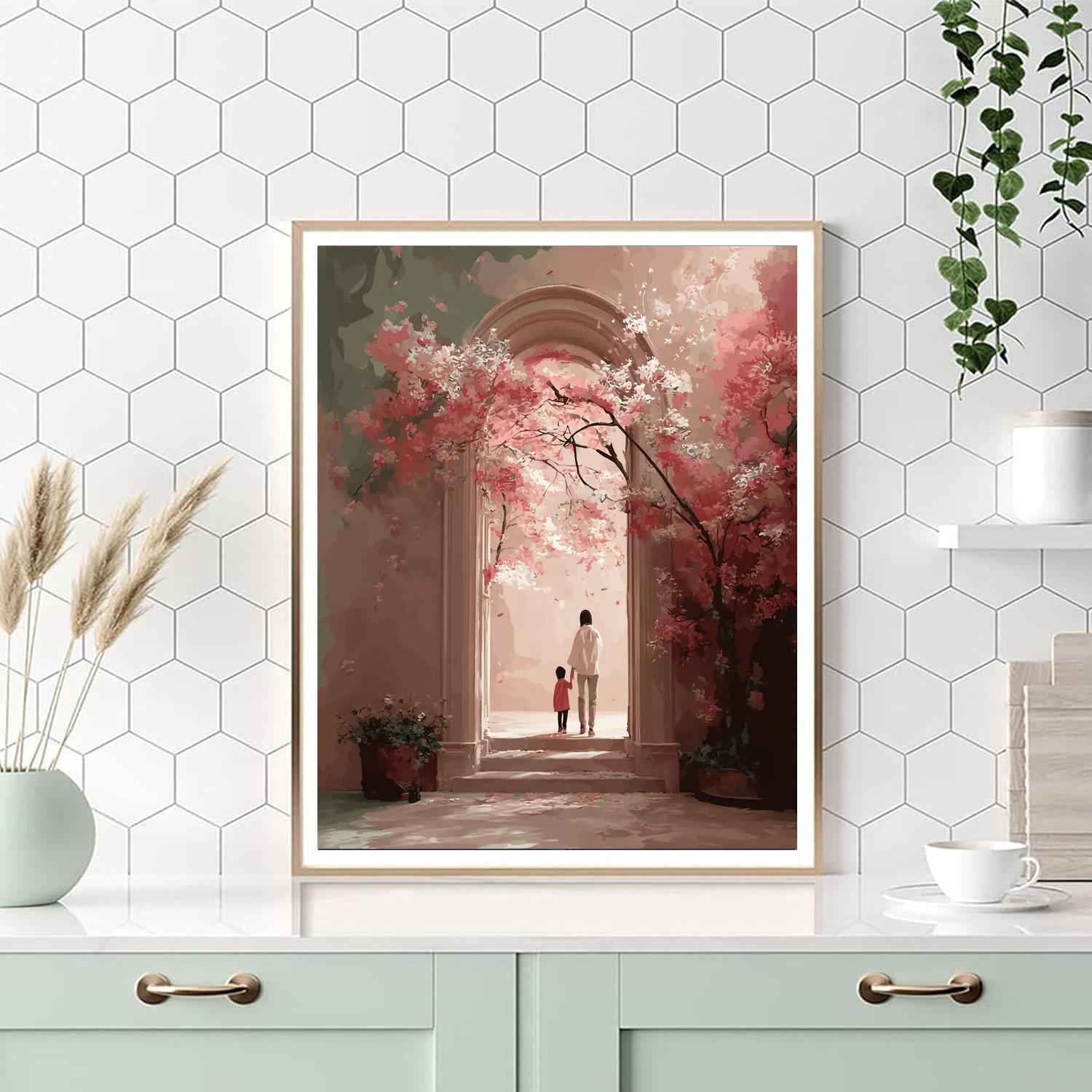 Cherry Blossom Wishes Painting Number Kit