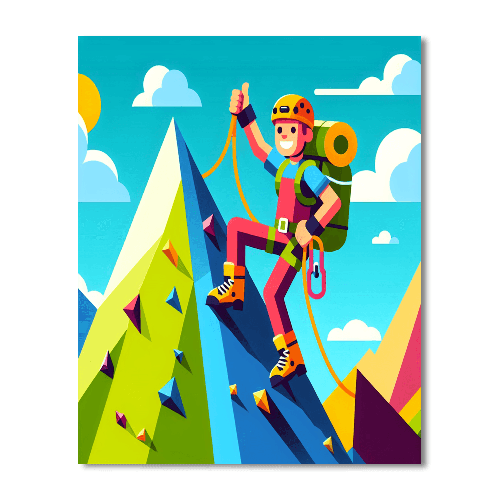 Mighty Mountain Climber Paint By Color