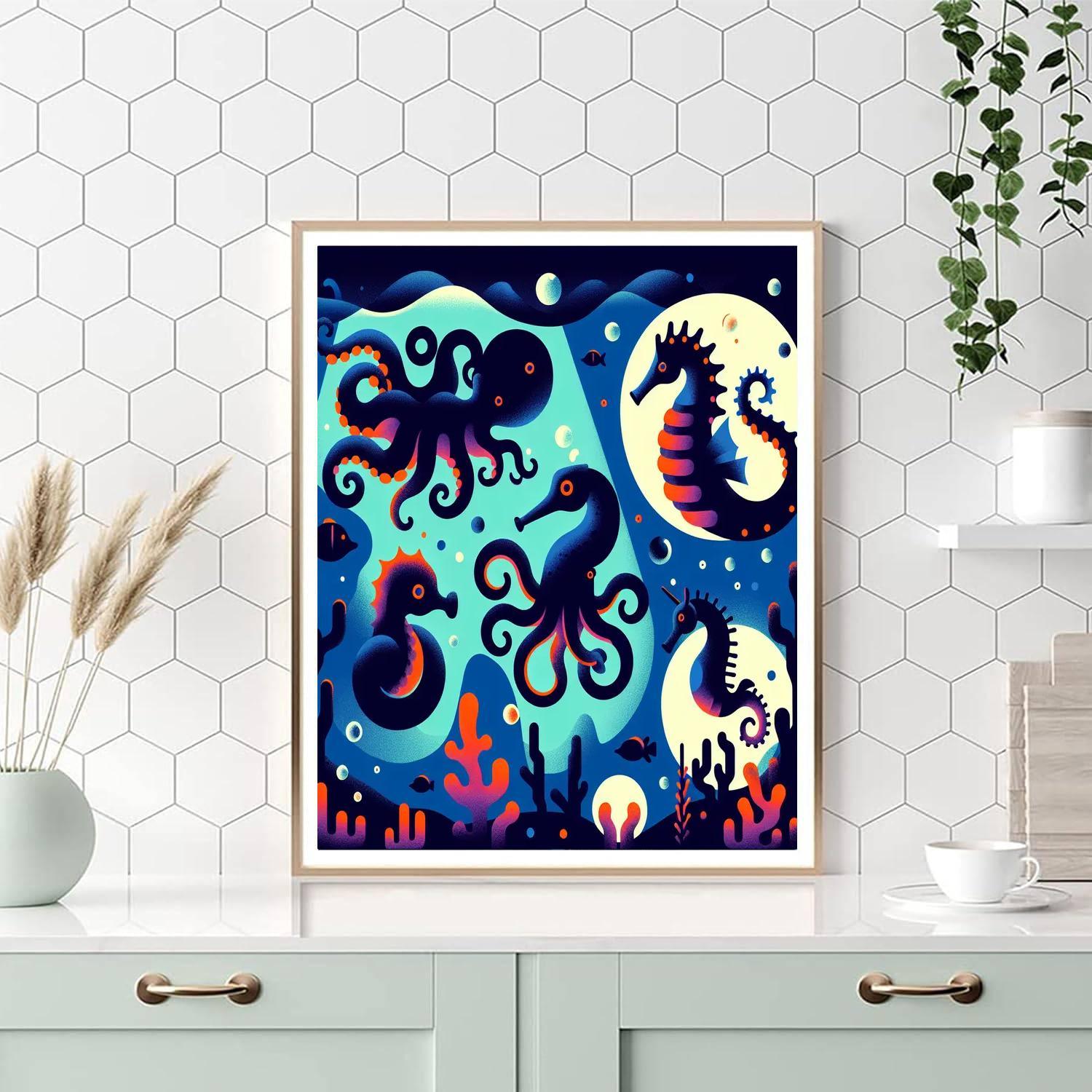 Under The Sea Mystery Painting By Numbers Kit