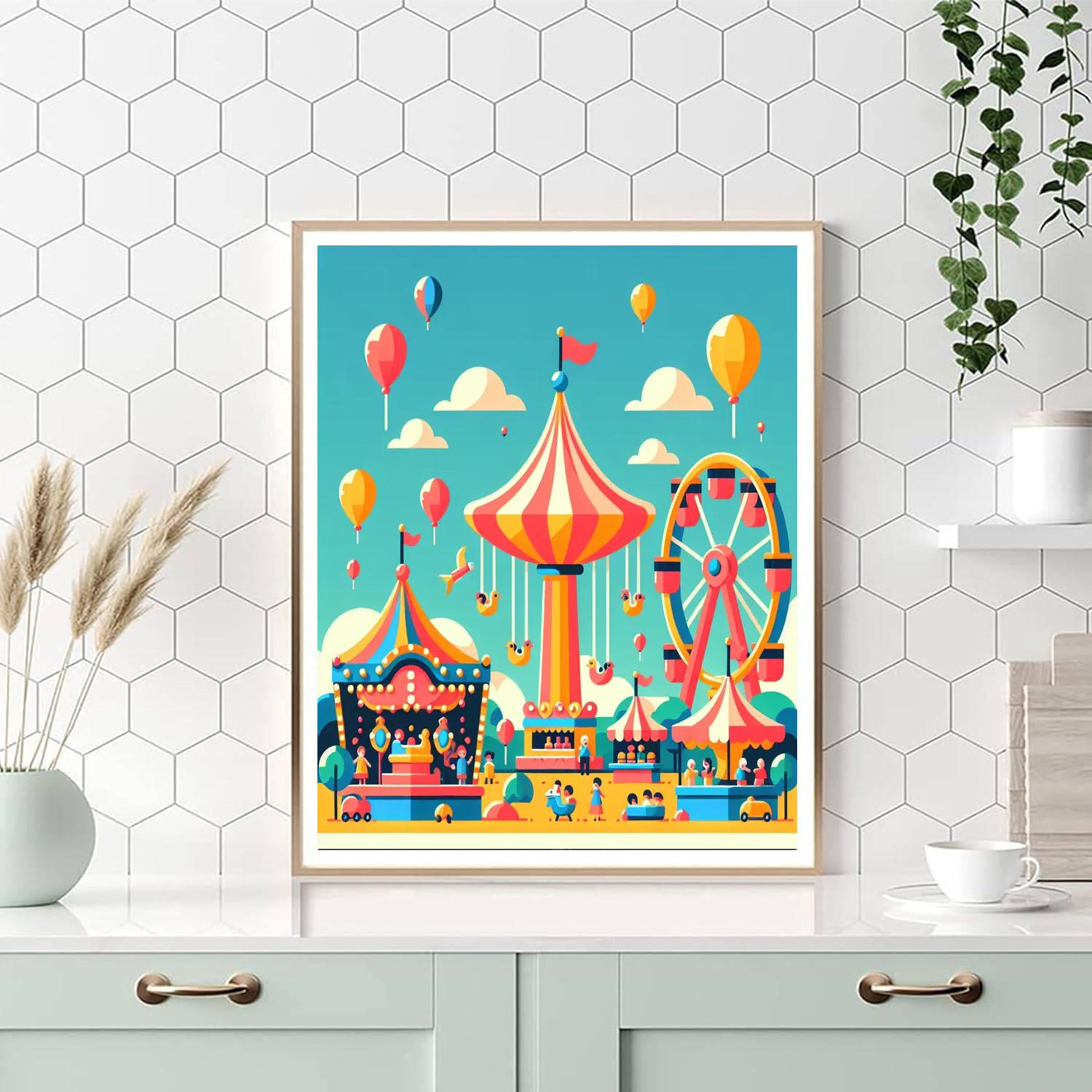 Super Fun Carnival Paint By Numbers Art