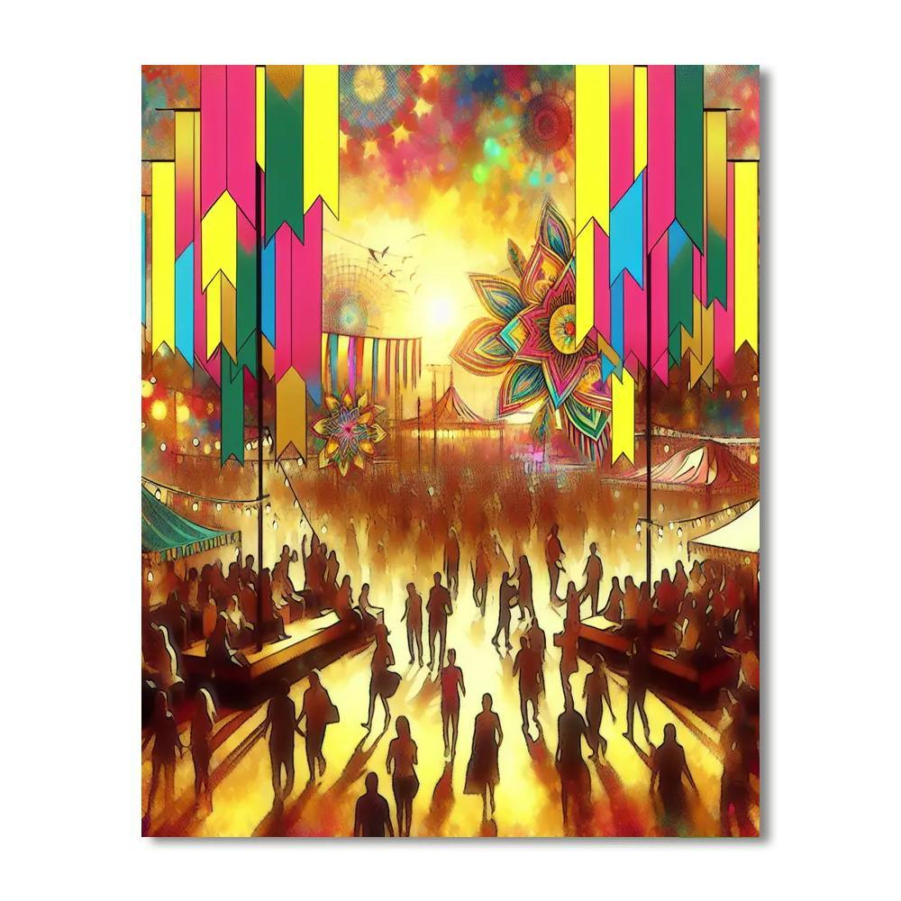 Vibrant Carnival Fiesta DIY Paint By Numbers