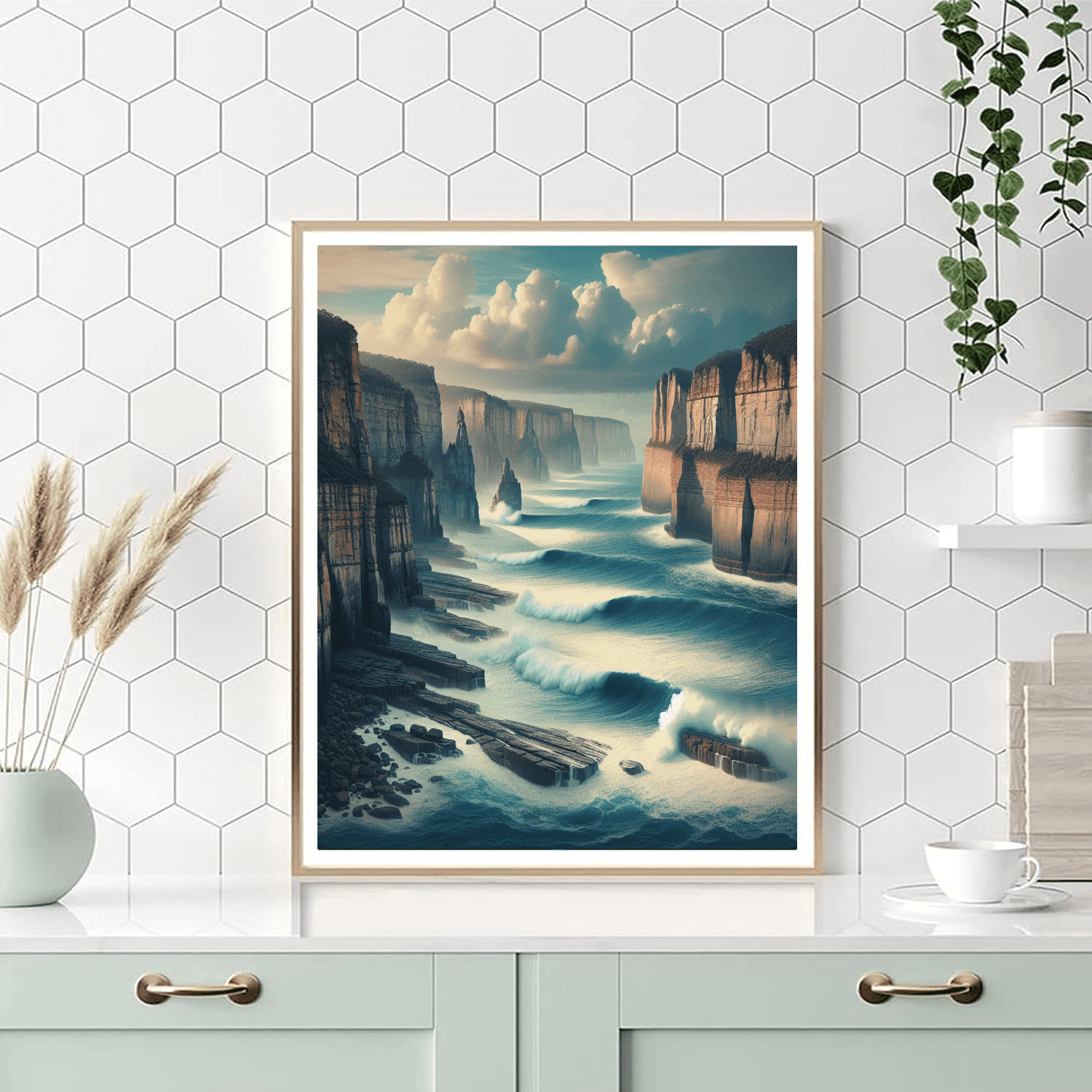 Dramatic Coastal Cliffs Paint By Color