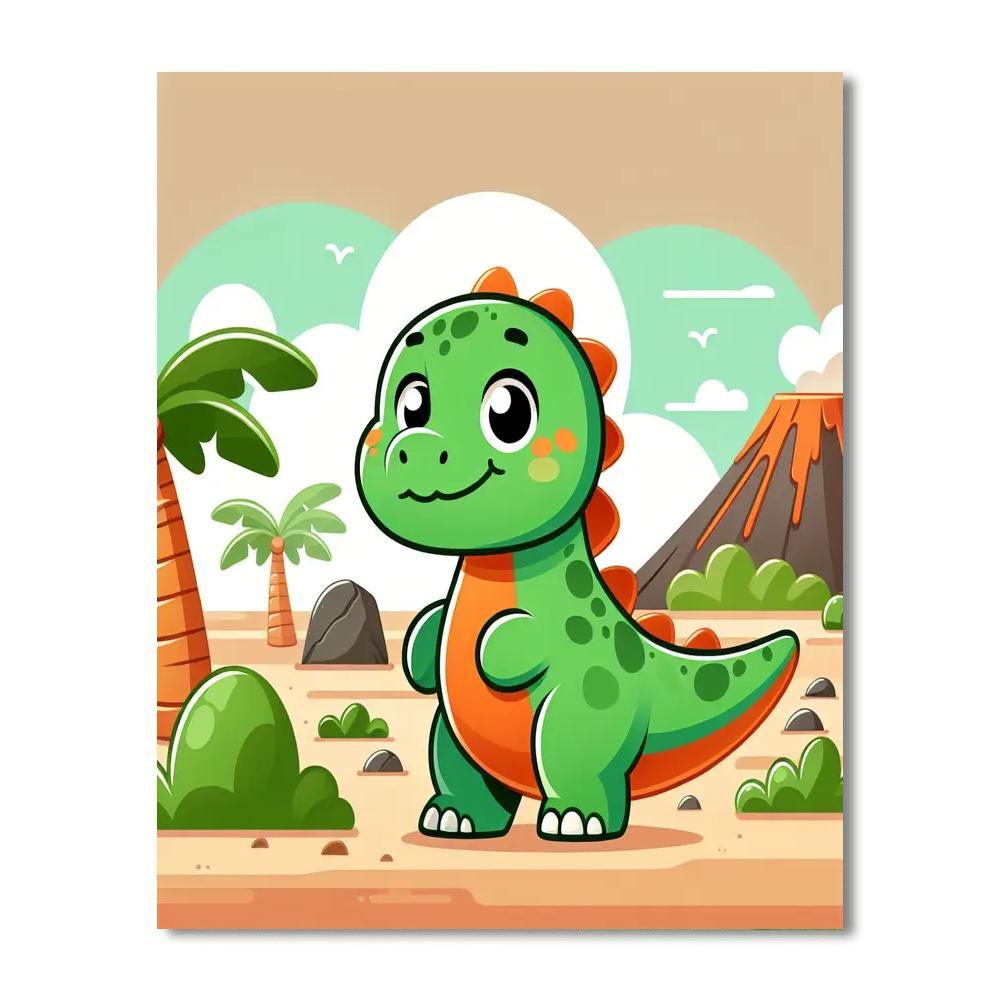 Friendly Dino Discovery DIY Paint By Numbers