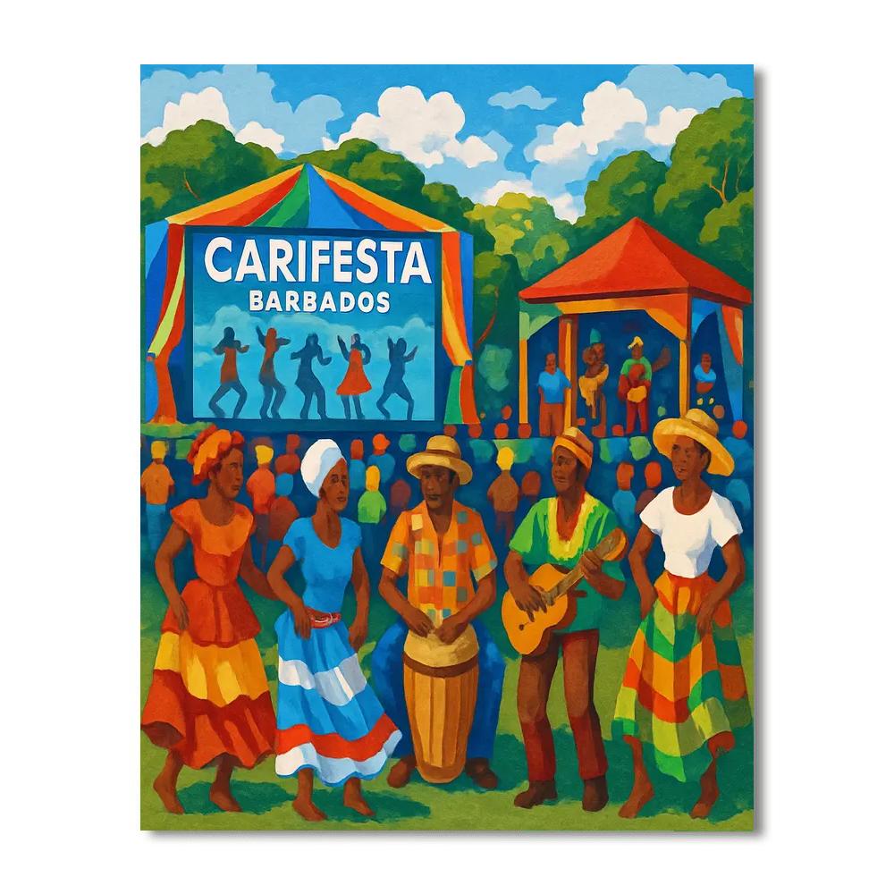 Caribbean Festival Of Arts - Barbados Paint By Numbers Kits