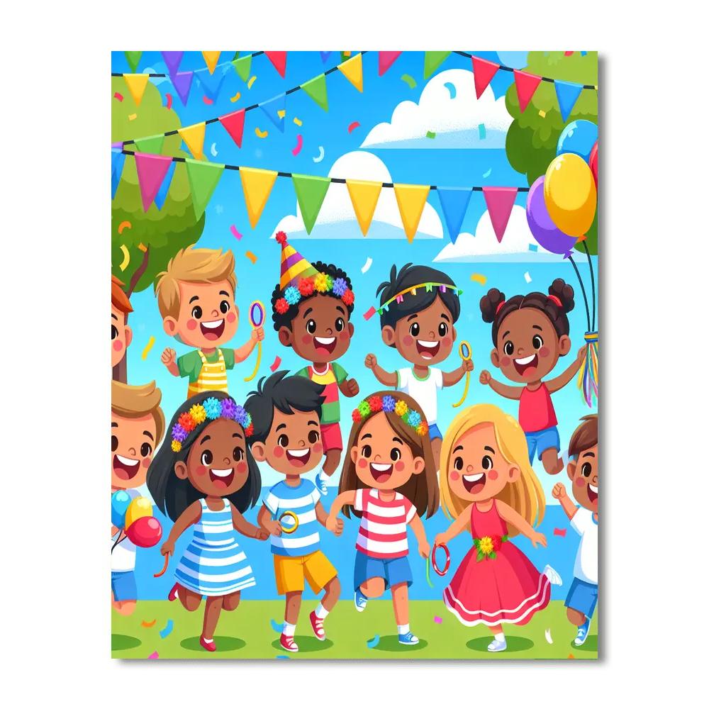 Colorful Celebration Day Number Painting