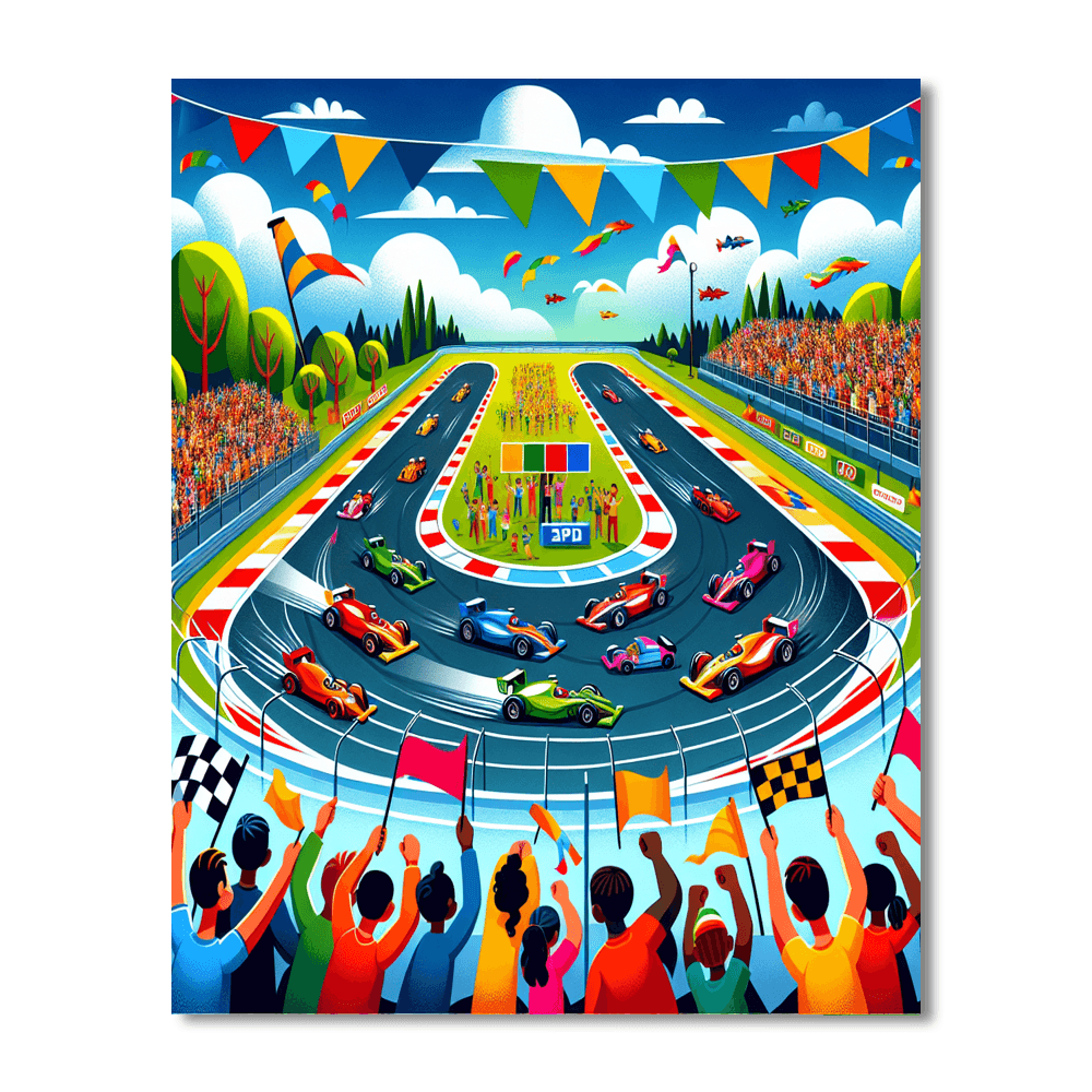Exciting Race Day Painting Number Kit