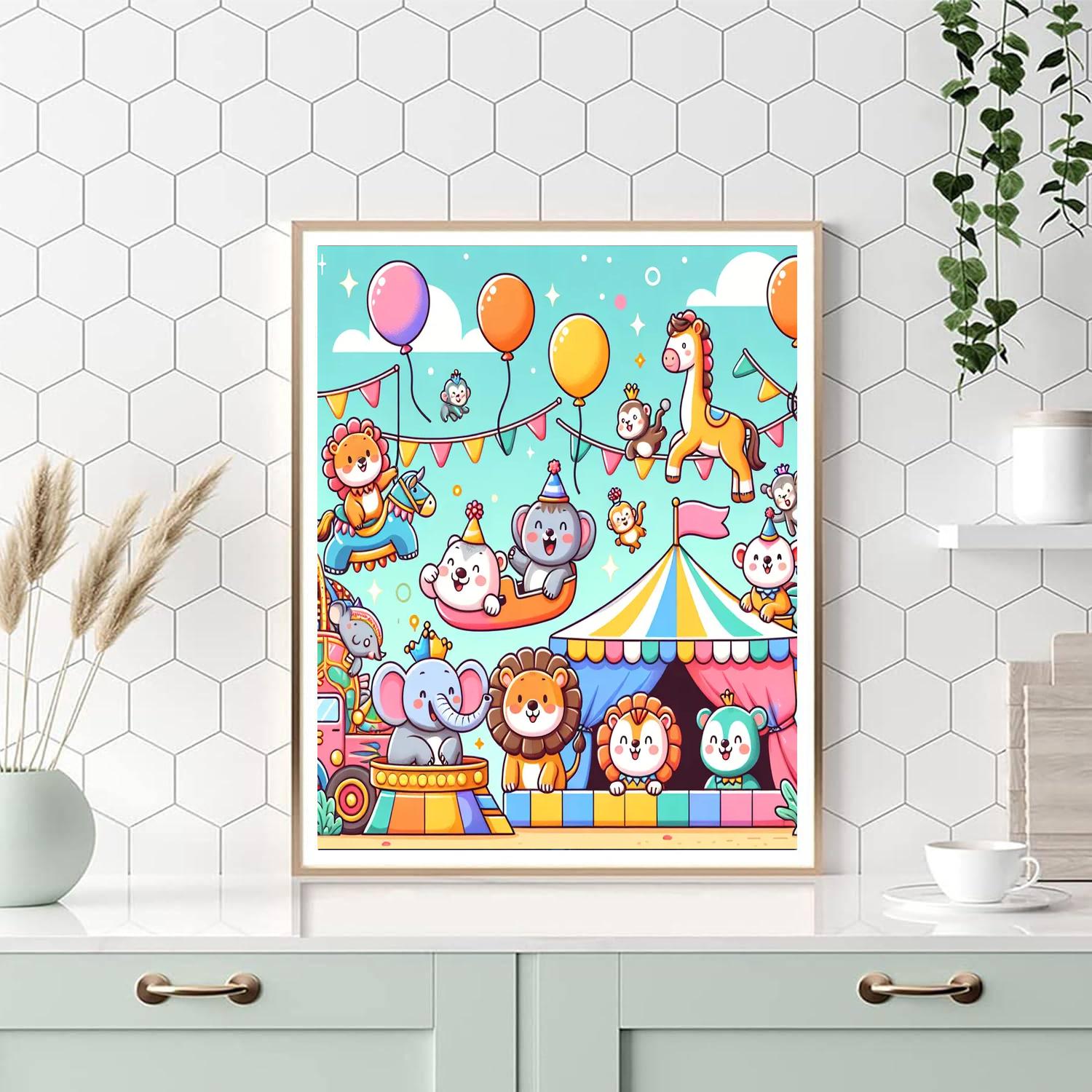 Animal Carnival Number Painting