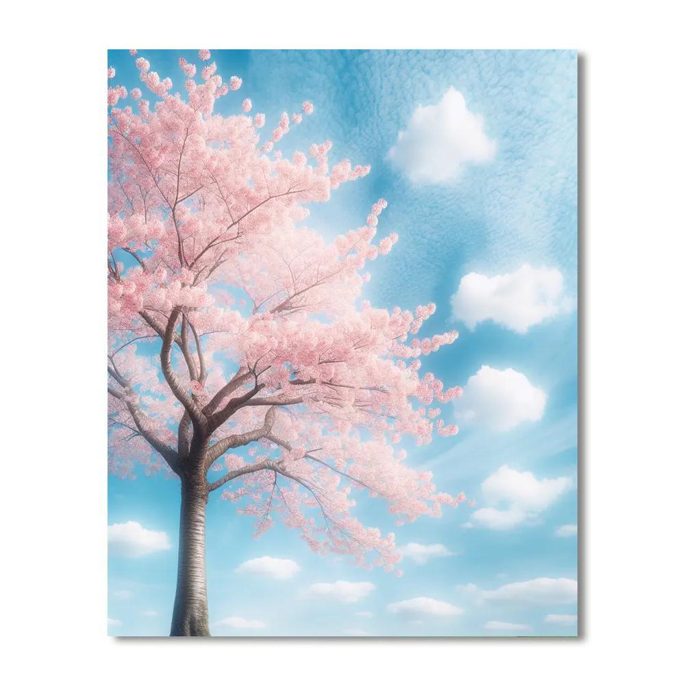 Elegant Sakura Blossom Painting Number Kit