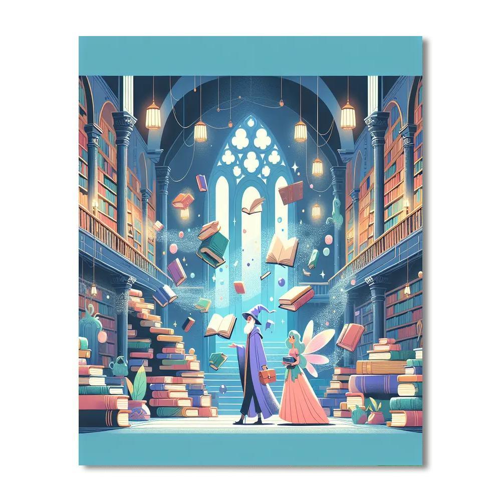 The Enchanted Library Paint By Number
